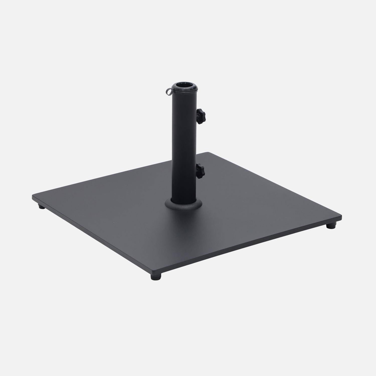 Quadratischer Ständer aus Stahl für geraden Sonnenschirm, schwarz - Terra,sweeek,Photo2