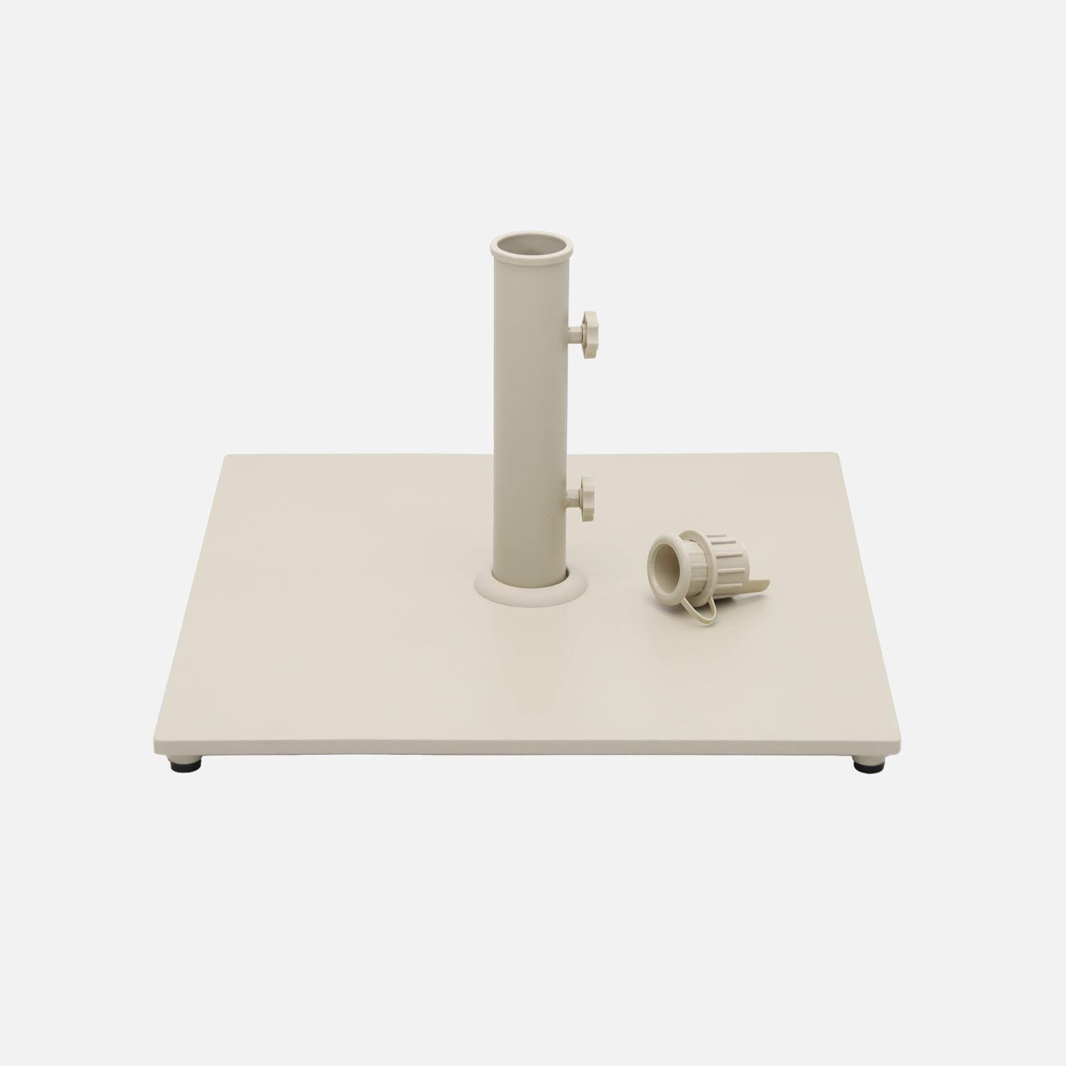 Base cuadrada para parasol de mástil central, Terra, Beige, 51.5x51.5x31 cm Photo2