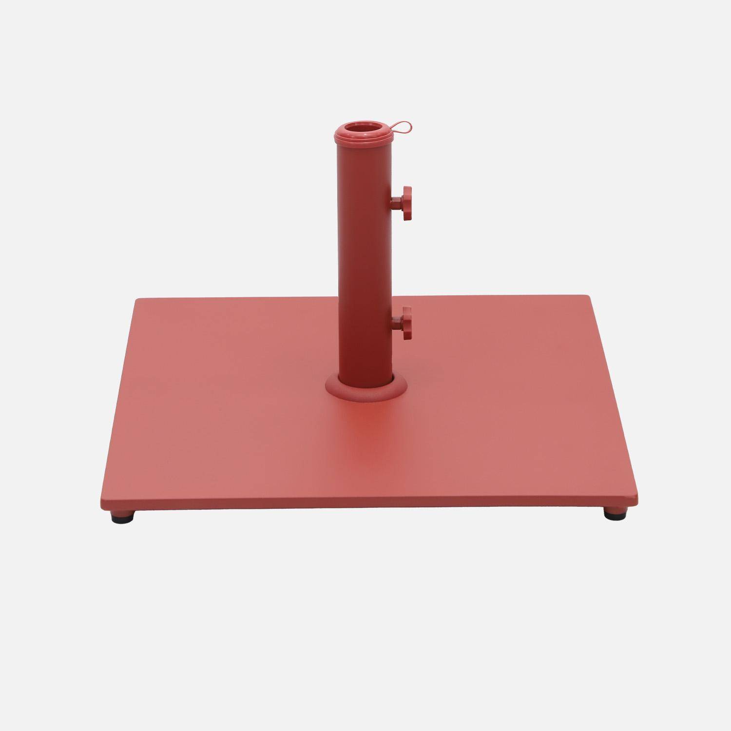 Base cuadrada para parasol de mástil central, Terra, Terracotta, 51.5x51.5x31 cm,sweeek,Photo2