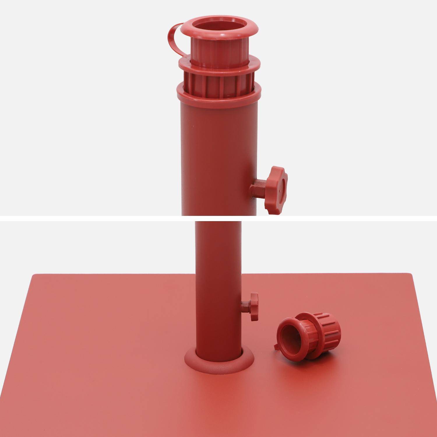 Base cuadrada para parasol de mástil central, Terra, Terracotta, 51.5x51.5x31 cm,sweeek,Photo3