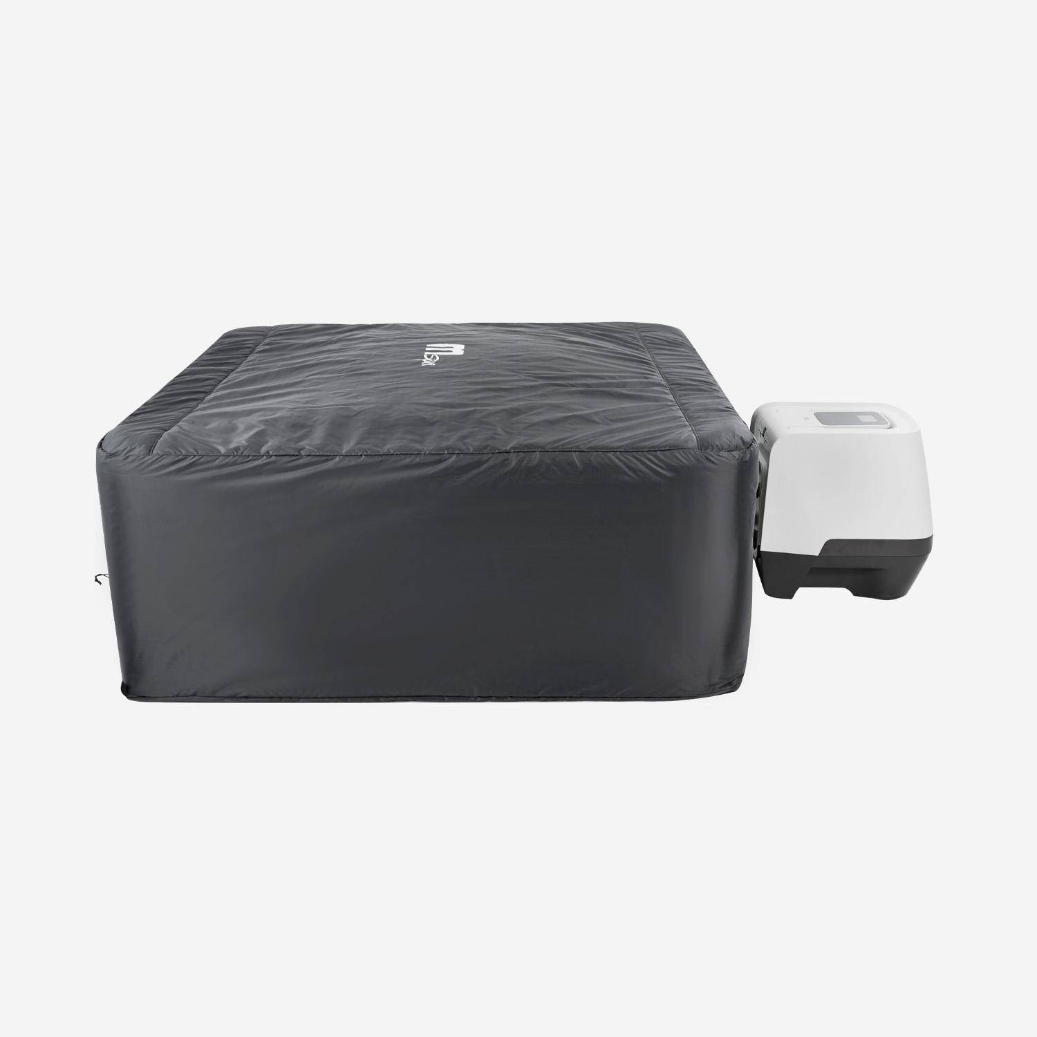 Housse de protection intégrale pour spa OSLO PLUS 6 places Ø 188 x 70cm noir Photo2