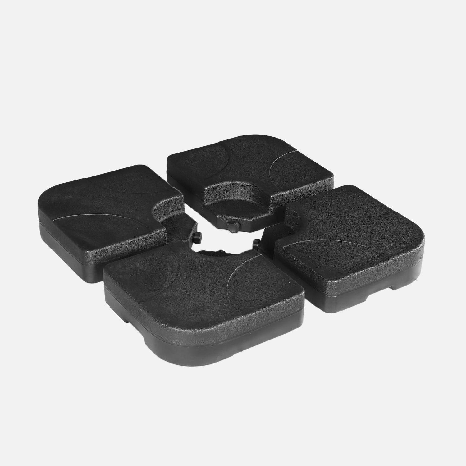 Lajes de lastro para guarda-sol 50x50cm Preto - 50x50x11.5 cm Photo1