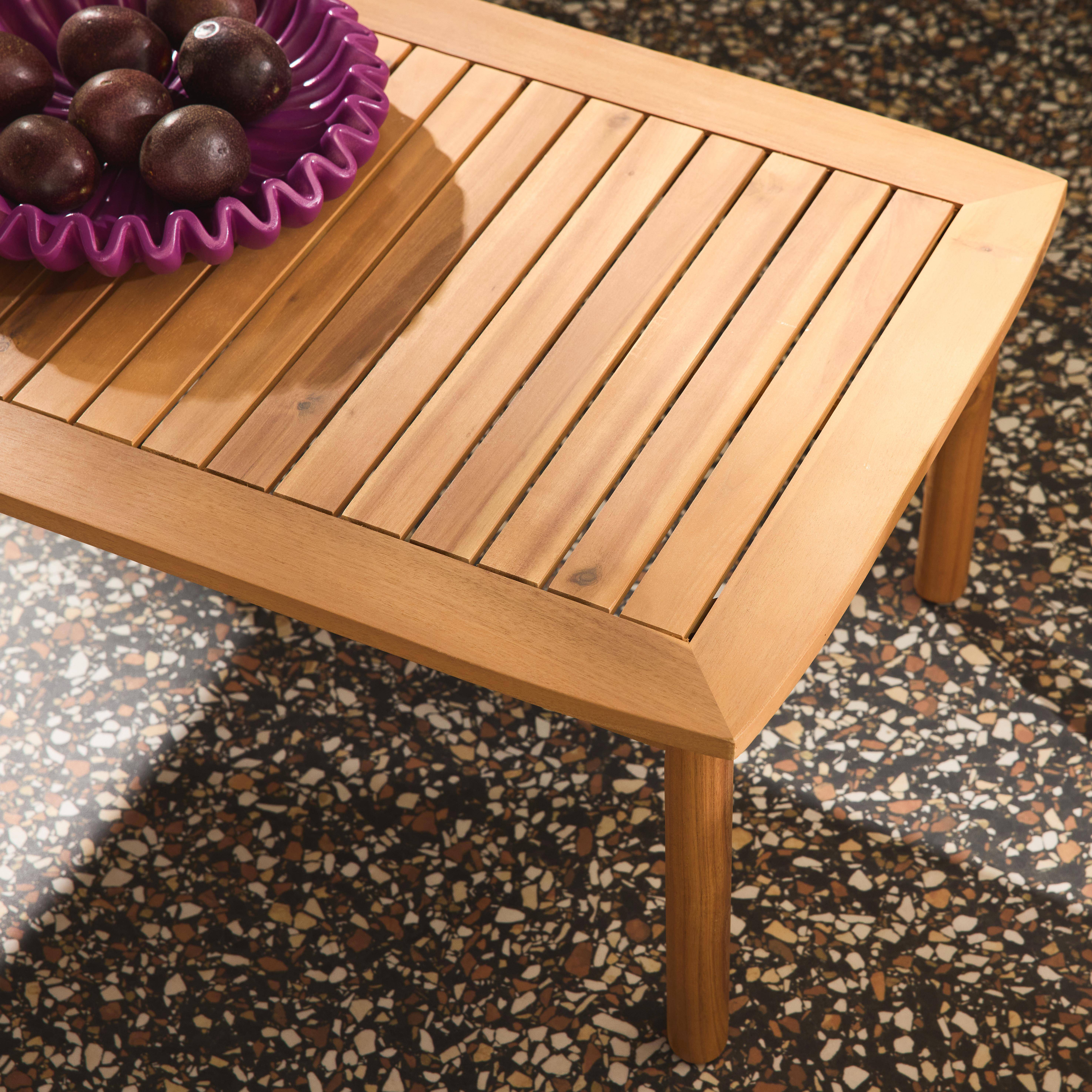 Salotto da giardino in legno di acacia e tessuto beige, 4 posti Beige - 128x82x75 cm,sweeek,Photo3