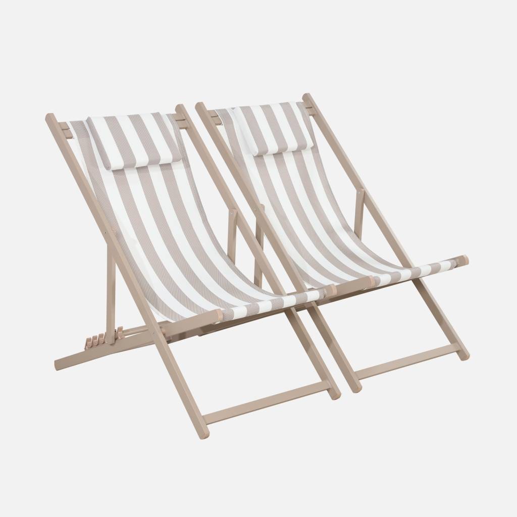 Tumbona de aluminio multi posiciones, set de 2