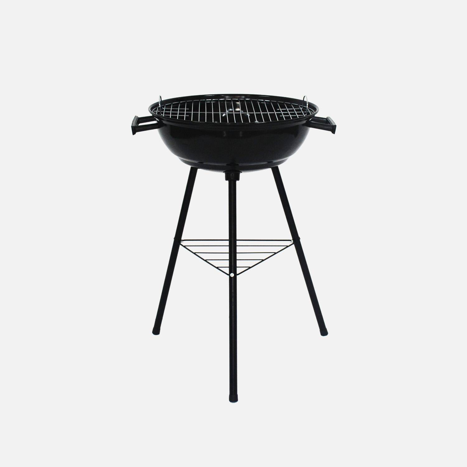 Barbecue boule charbon de bois, grill Ø39cm noir - Marcel,sweeek,Photo1