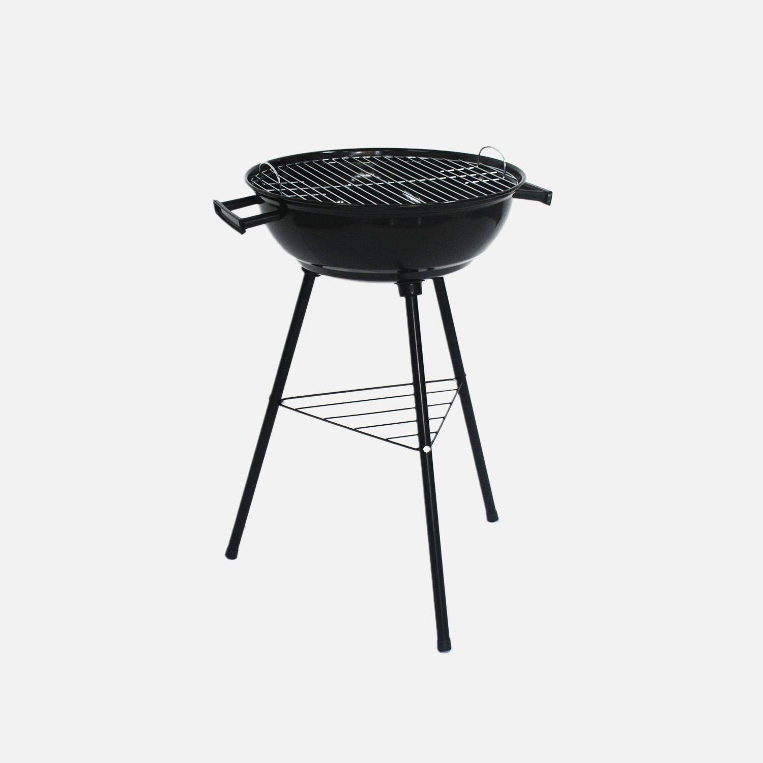 Barbecue boule charbon de bois, grill Ø39cm noir - Marcel,sweeek,Photo3