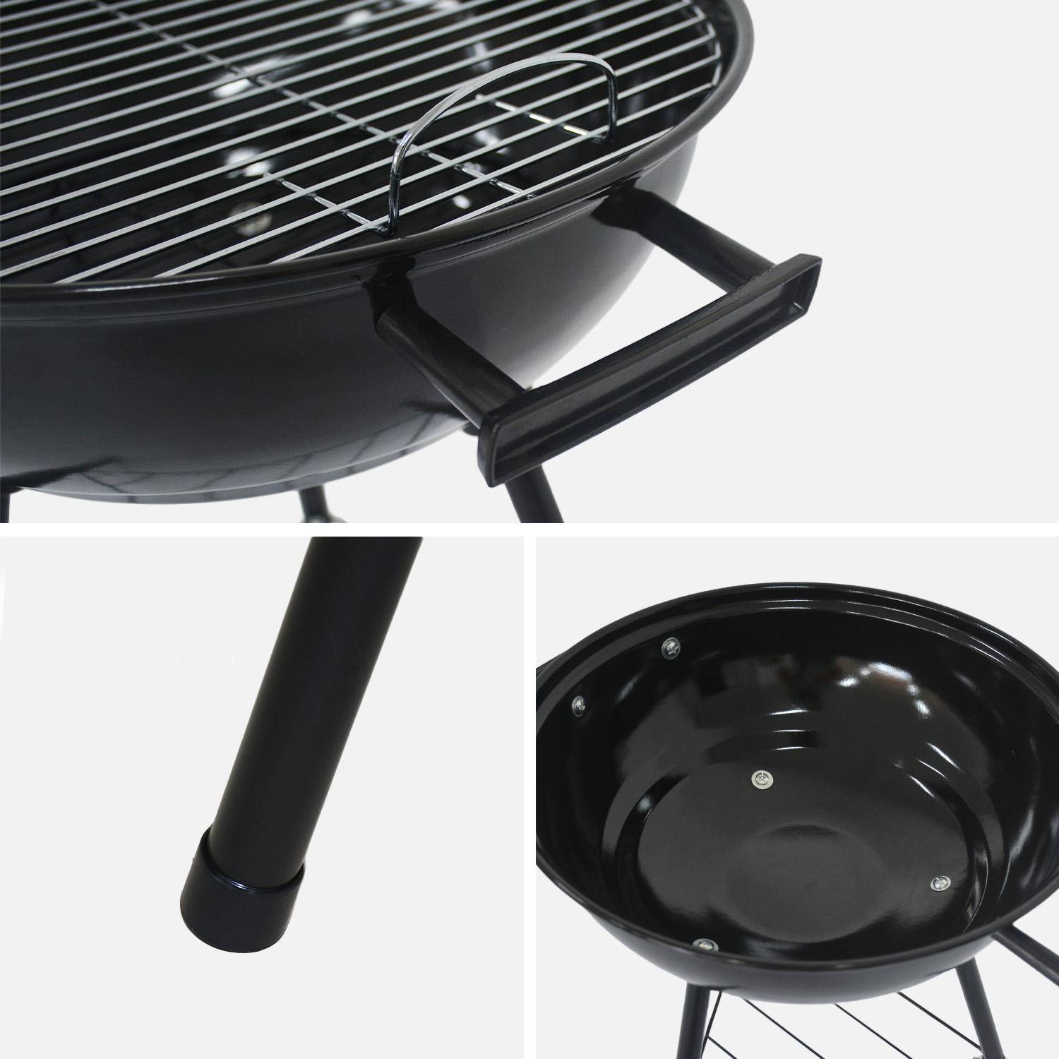 Barbecue boule charbon de bois, grill Ø39cm noir - Marcel Photo2