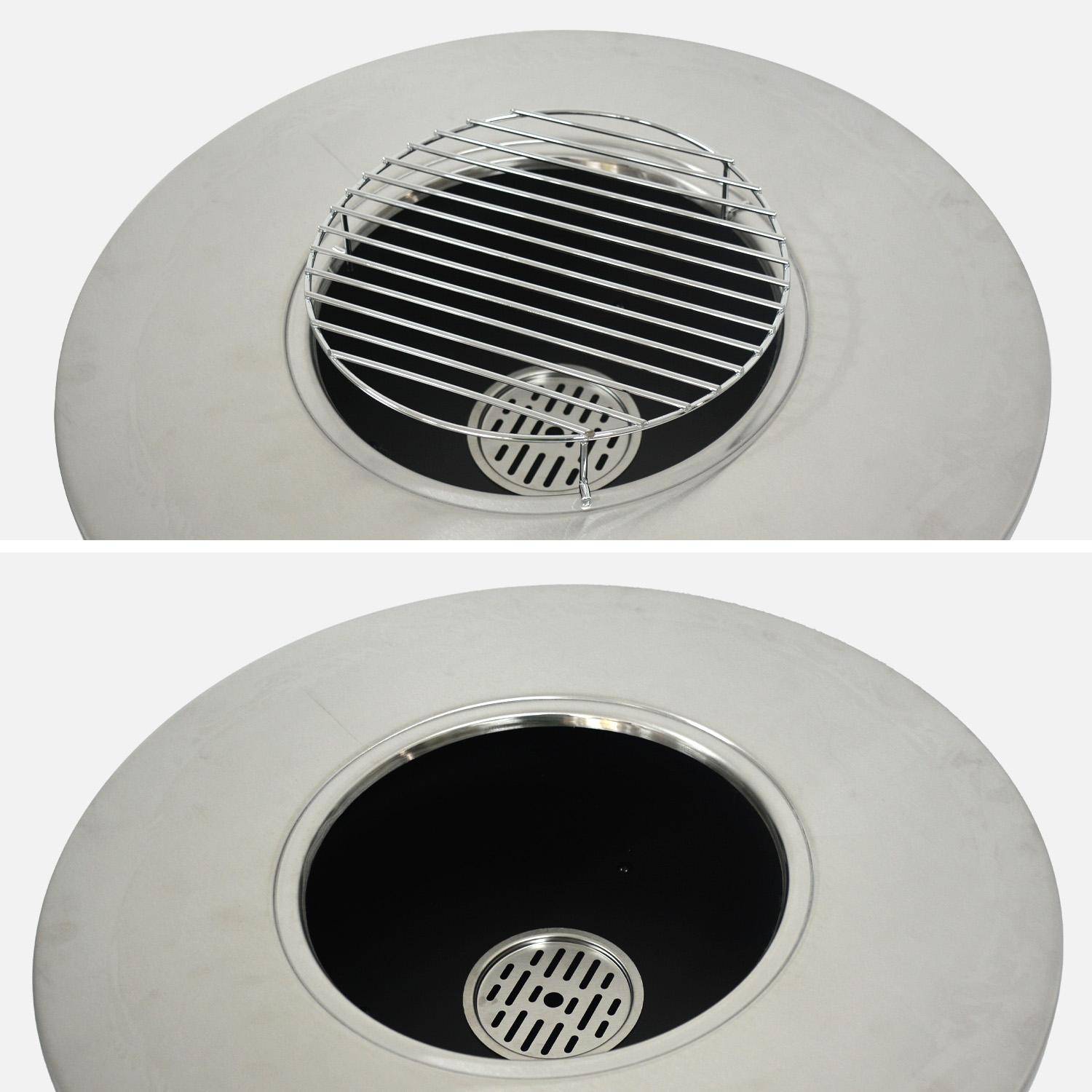 Braciere barbecue con spazio di stoccaggio, Ø60cm  Nero - 59x59x83.2 cm Photo3