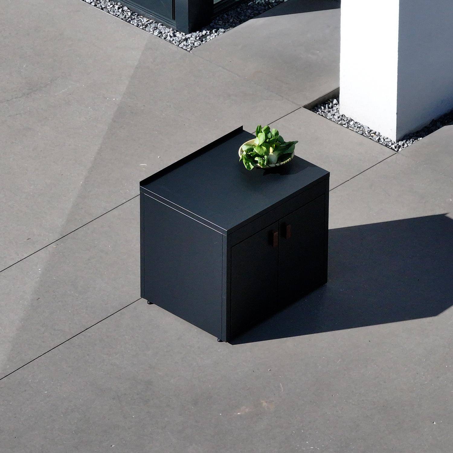 Cozinha externa de aço 2 portas, 75,5cm Preto - 75x60x70.5 cm Photo3