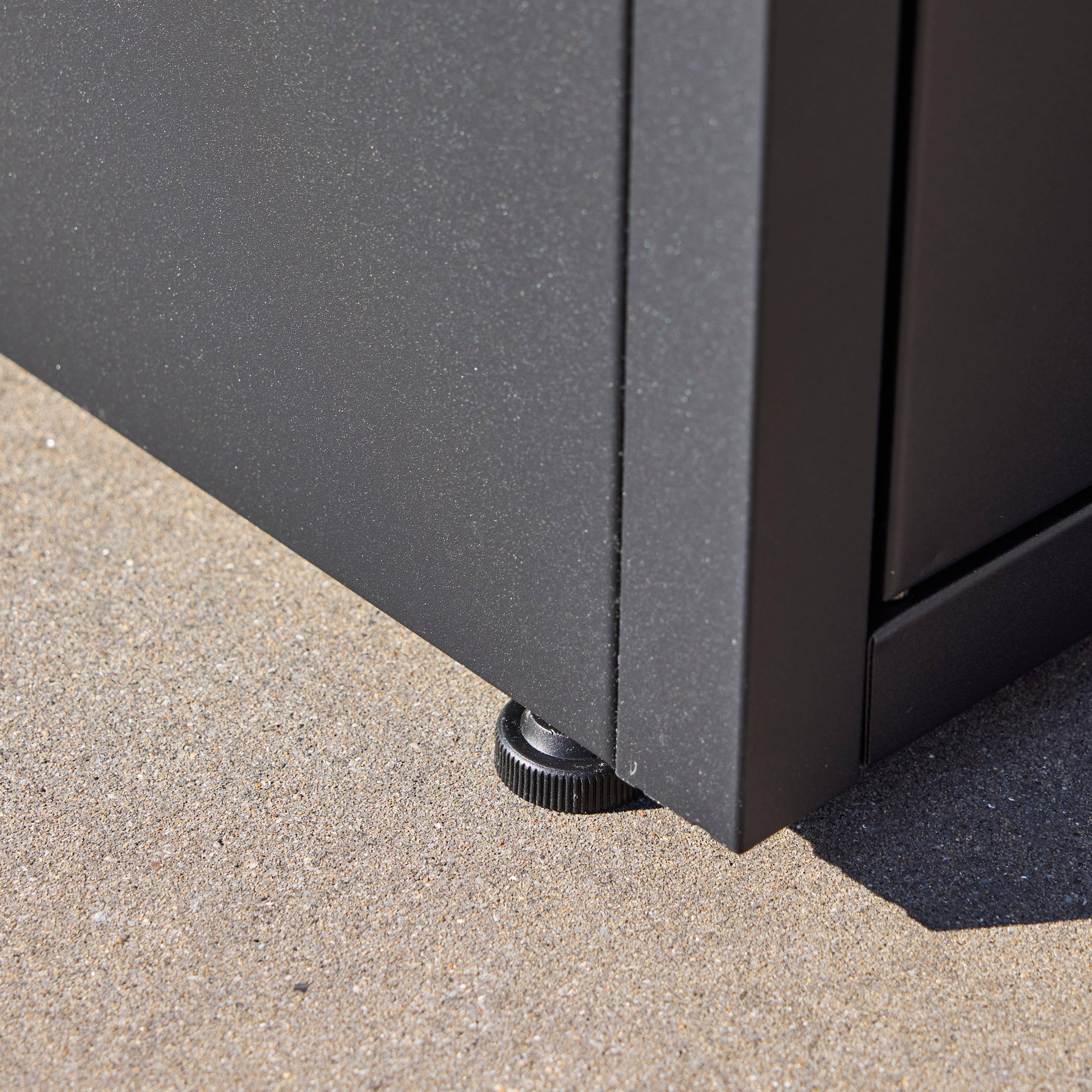 Zewnętrzna kuchnia stalowa 2 drzwi dł.75,5cm czarna - Thira Photo9