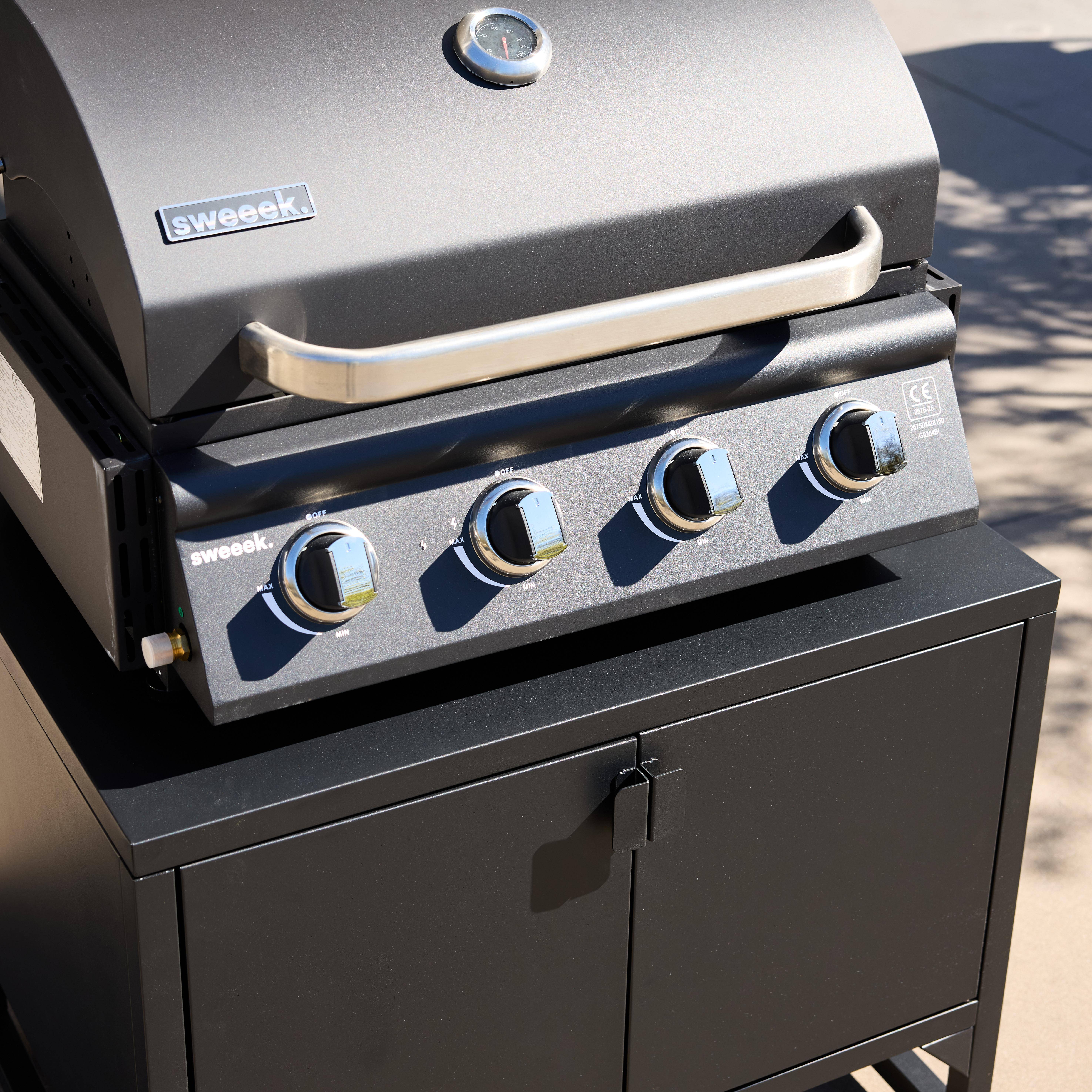 Cozinha exterior em aço 2 portas, 80cm Preto - 80x60x70 cm,sweeek,Photo8