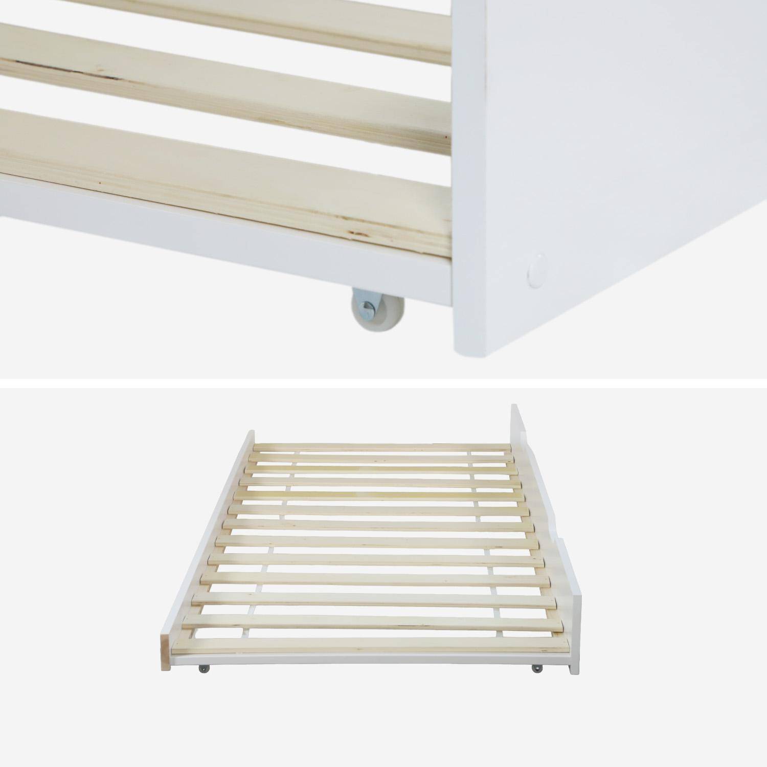 Cajón cama infantil madera de pino, Tiroir lit 190x94 cm, Blanco, 190x94x19 cm Photo3