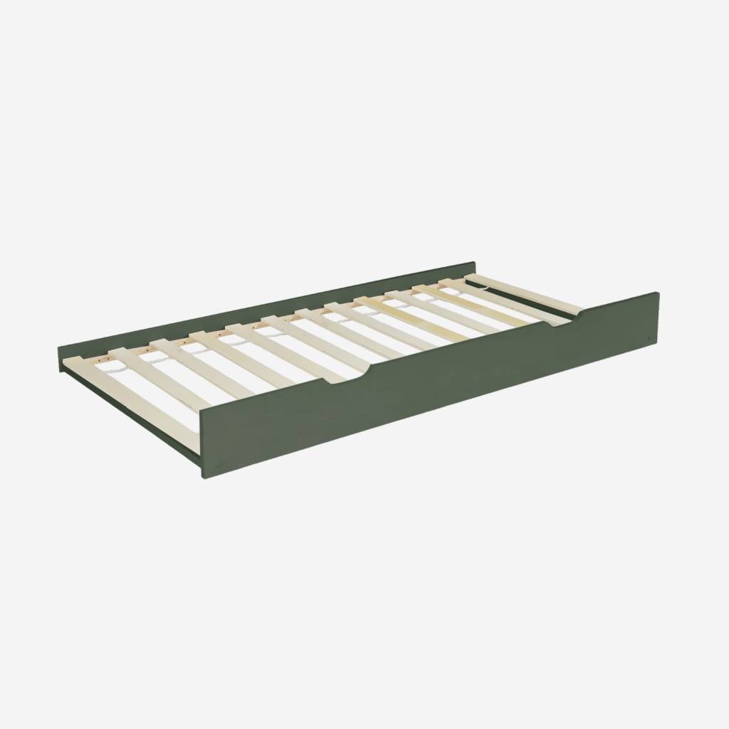 Cajón cama infantil madera de pino, Verde