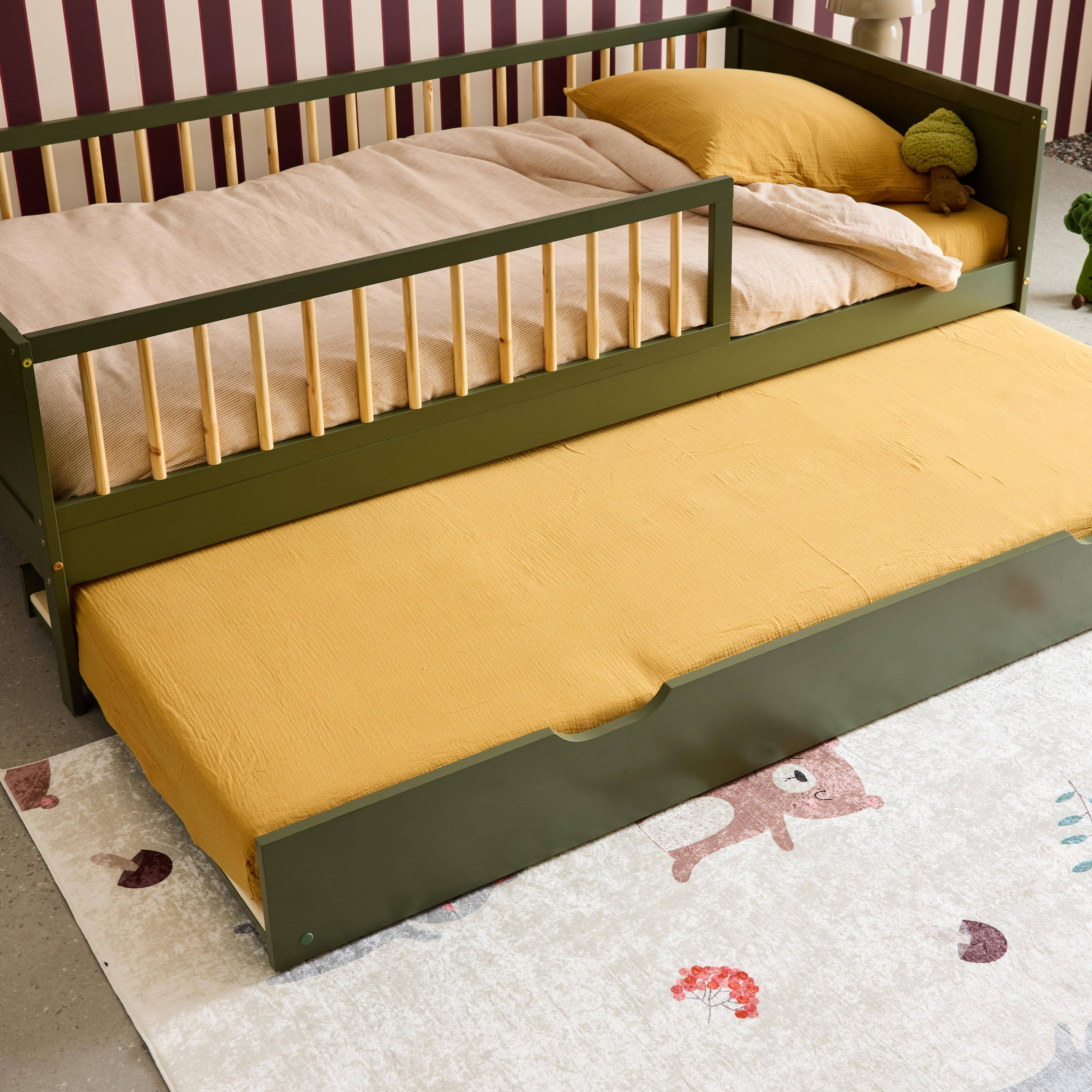 Cajón cama infantil madera de pino Verde - 190x94x19 cm Photo1