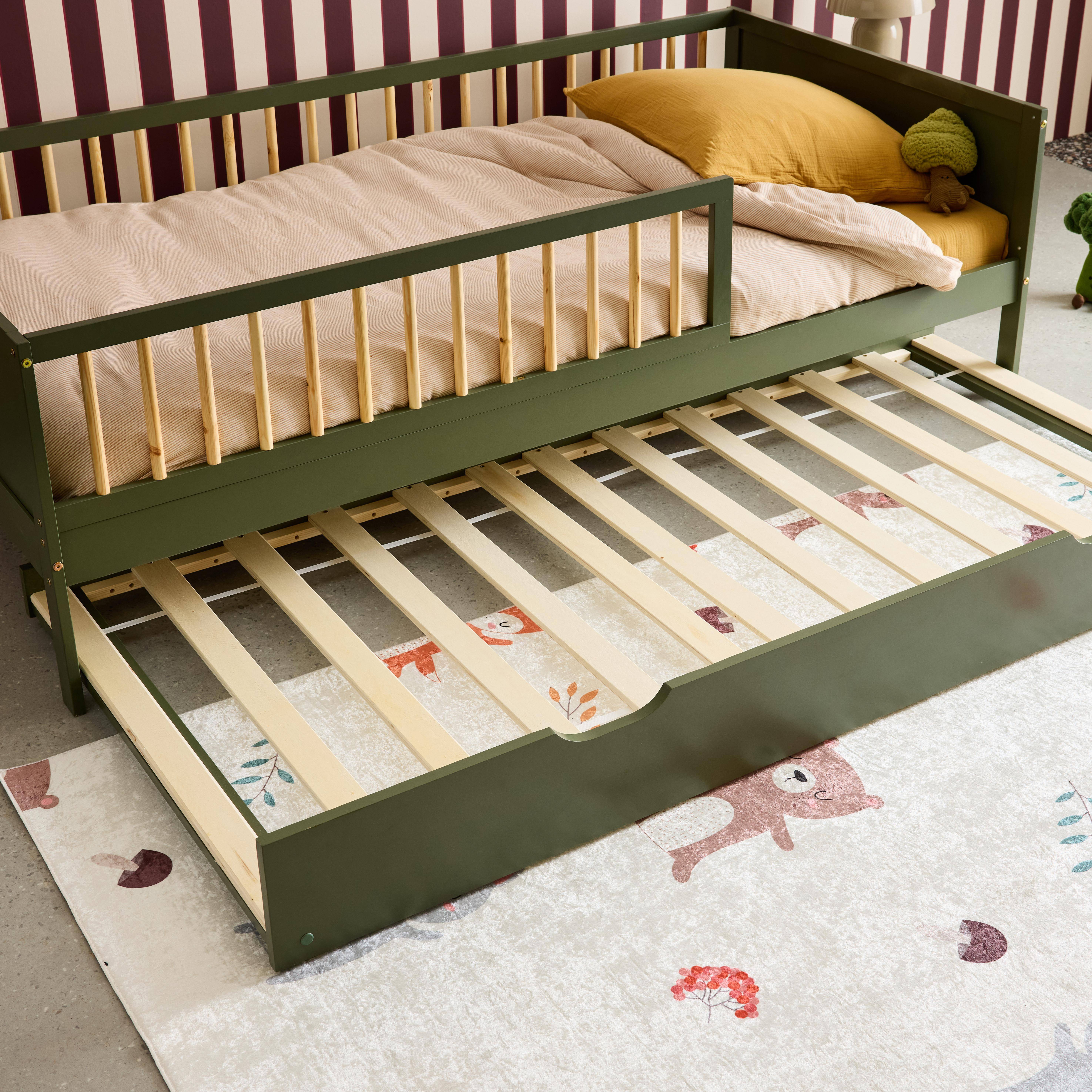 Cajón cama infantil madera de pino Verde - 190x94x19 cm Photo2