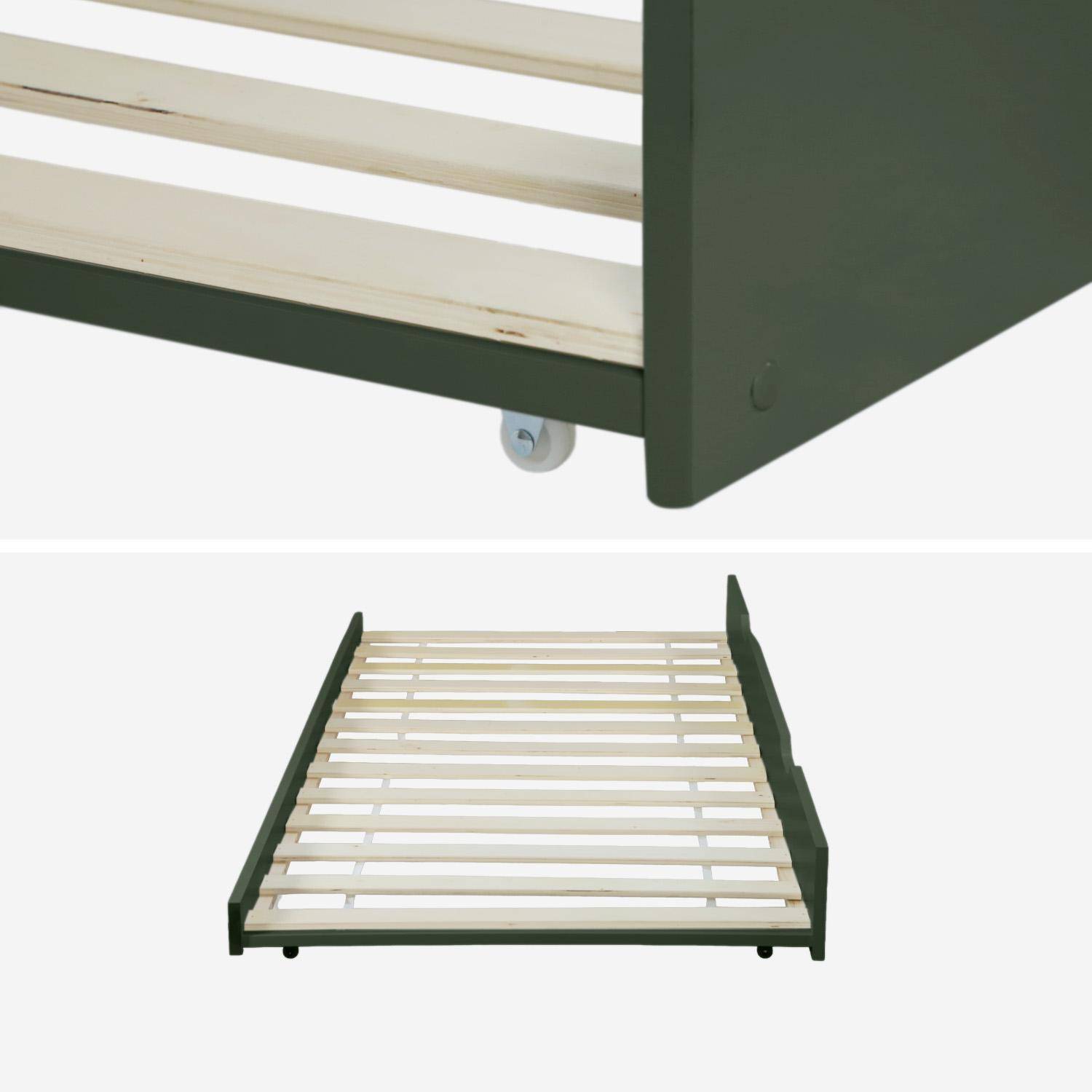 Cajón cama infantil madera de pino, Tiroir lit 190x94 cm, Verde, 190x94x19 cm,sweeek,Photo3