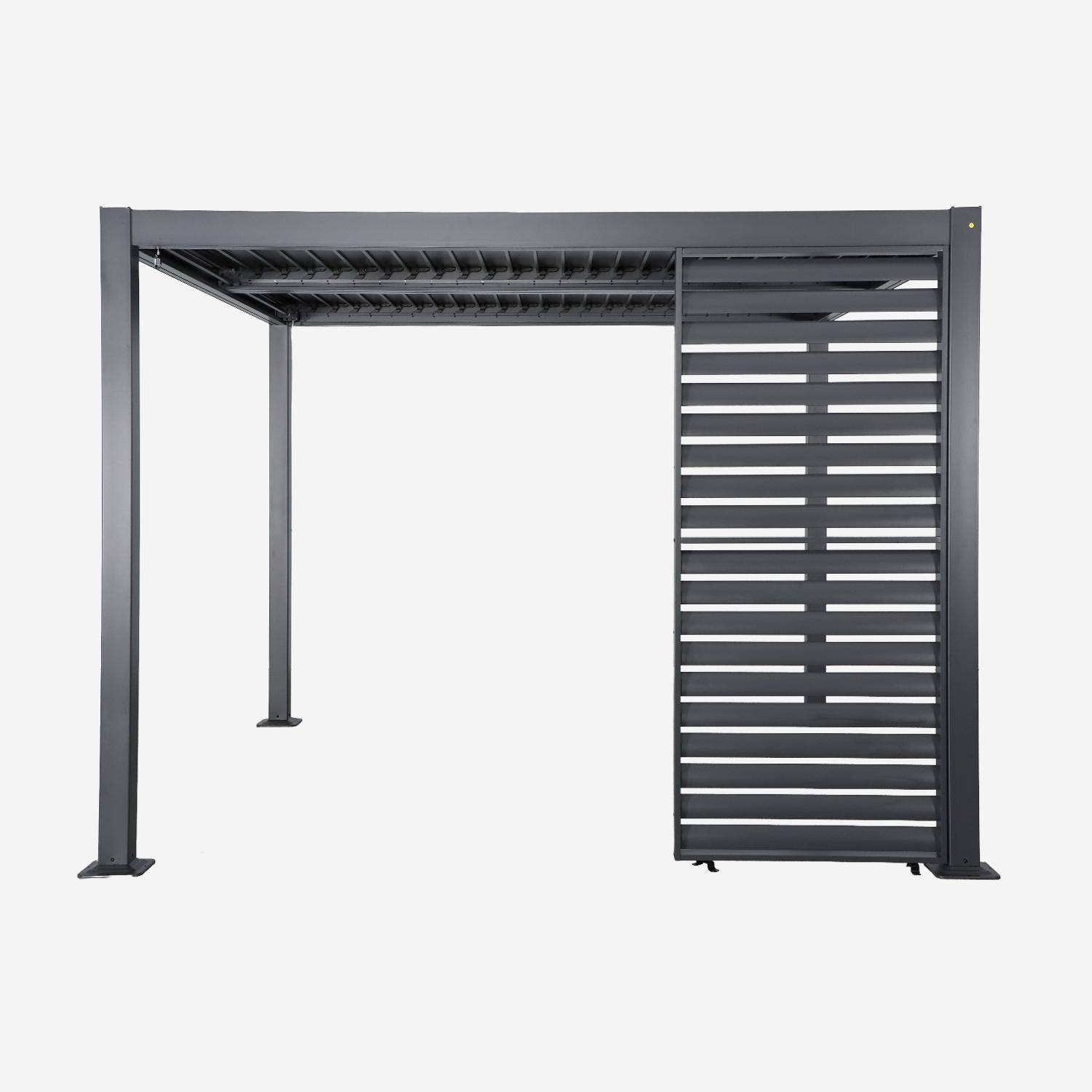 Panel para pérgola bioclimática de aluminio de 1m Antracita - 90.7x10x208.8 cm,sweeek,Photo5