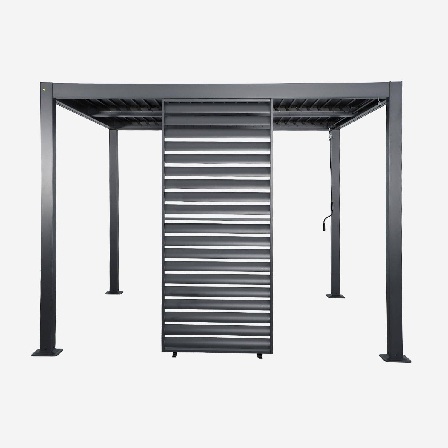 Panel para pérgola bioclimática de aluminio de 1m Antracita - 90.7x10x208.8 cm,sweeek,Photo4