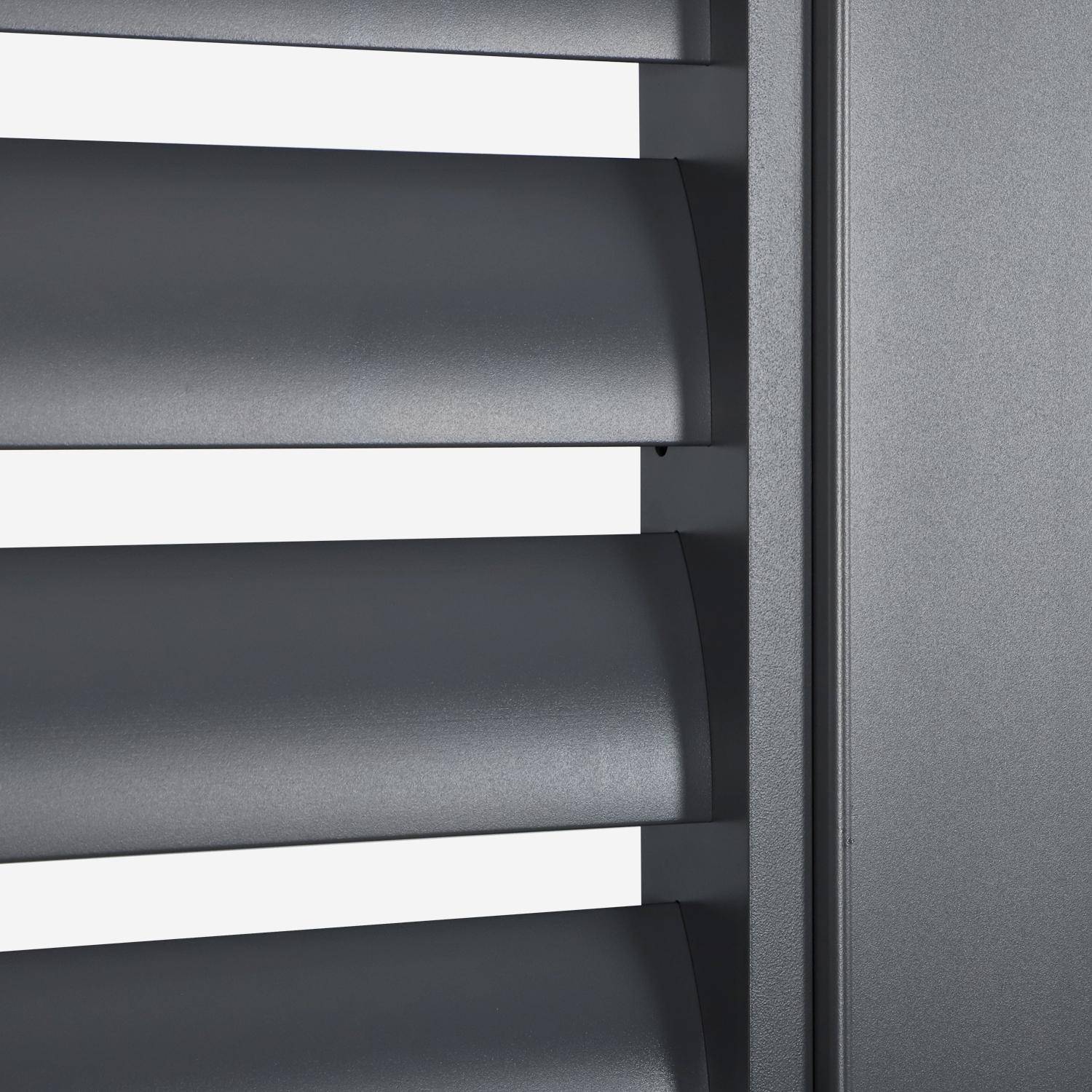 Persiana de  para pérgola bioclimática de aluminio, 100 cm Antracita - 90.7x10x208.8 cm,sweeek,Photo5