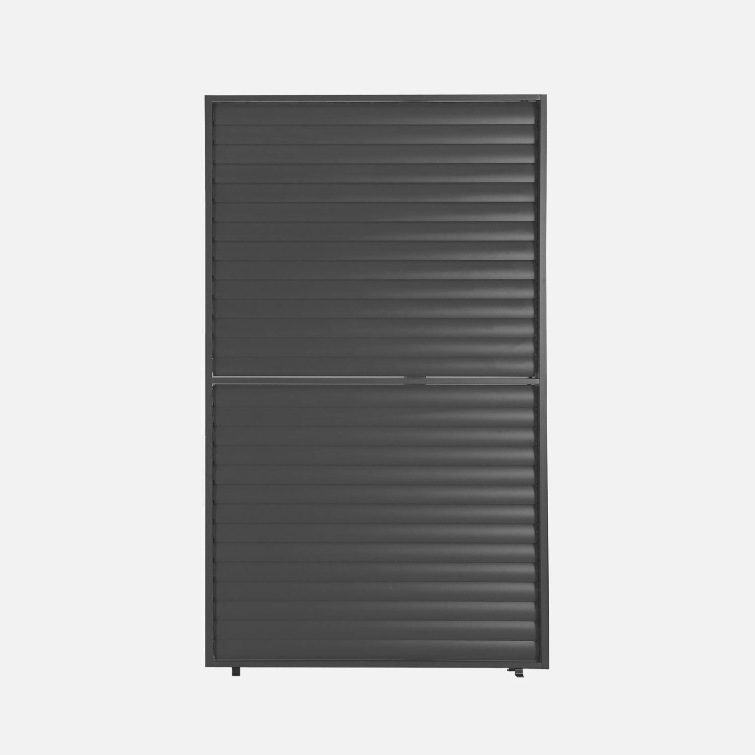 Persiana con lamas orientables para pérgola bioclimática de aluminio, 130cm Antracita - 123.8x10x208.8 cm Photo3