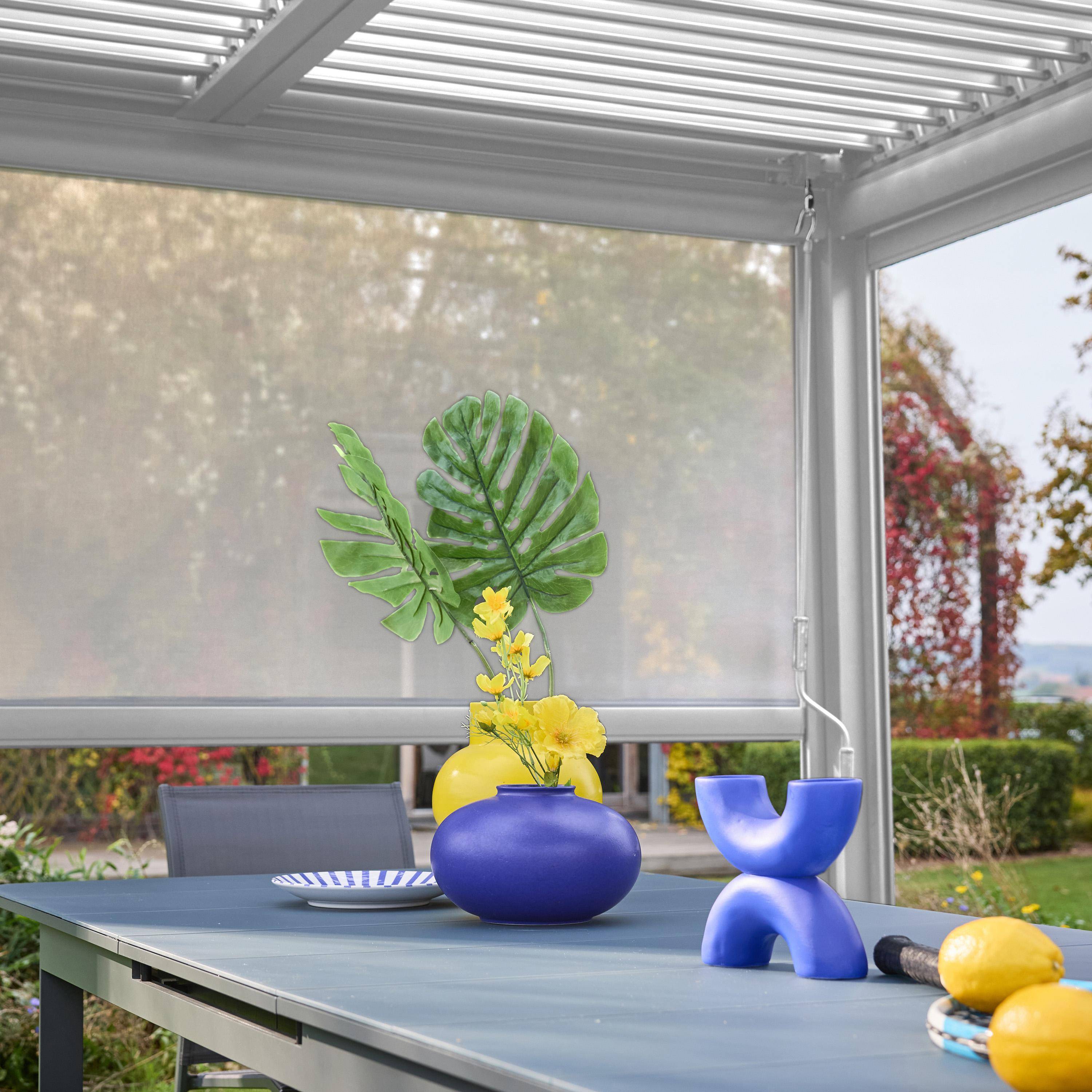 Zonnescherm van 3m aluminium en textileen voor Palace pergola 3x3m, 4x3m en 6x3m wit - Palace Photo3