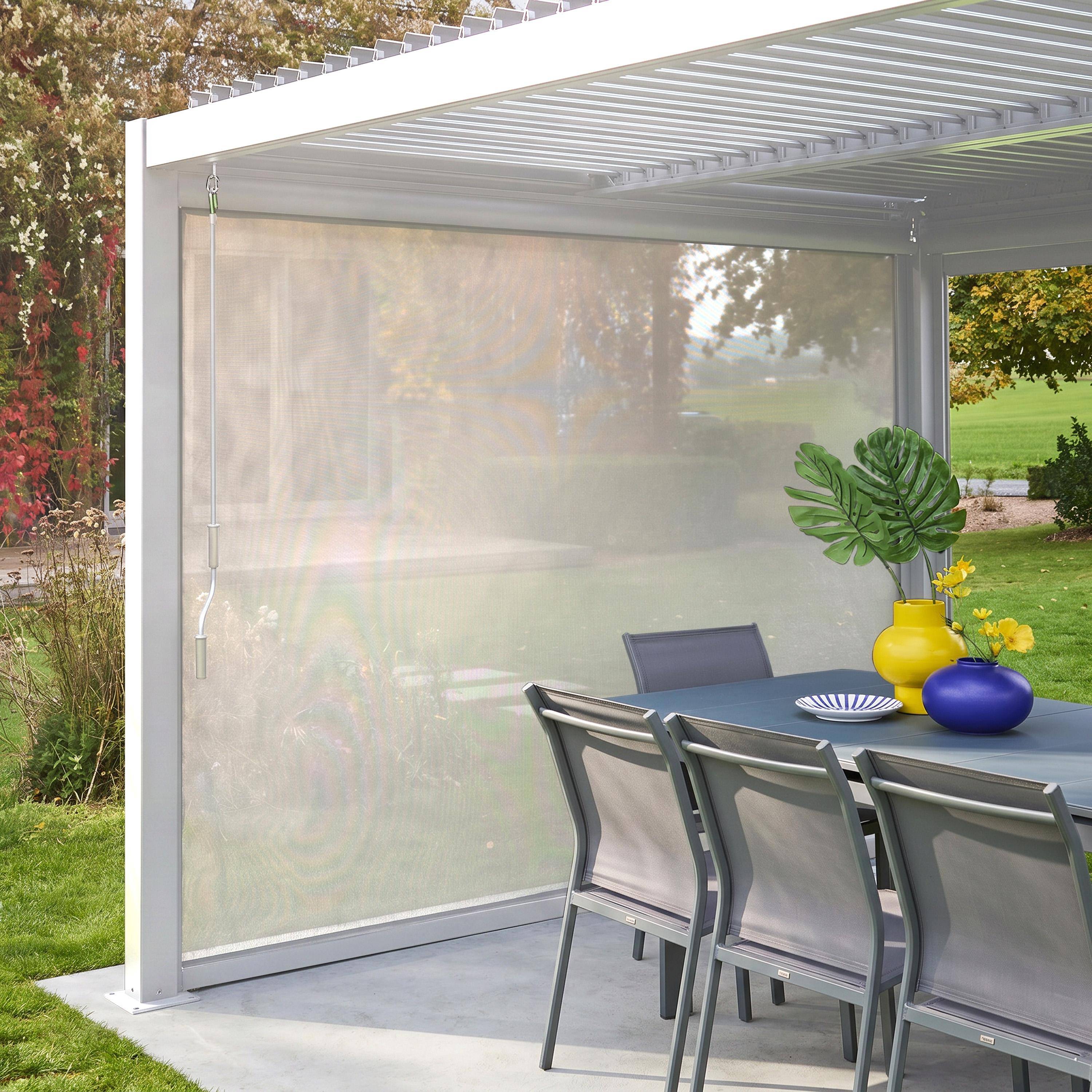Zonnescherm van 3m aluminium en textileen voor Palace pergola 3x3m, 4x3m en 6x3m wit - Palace Photo1