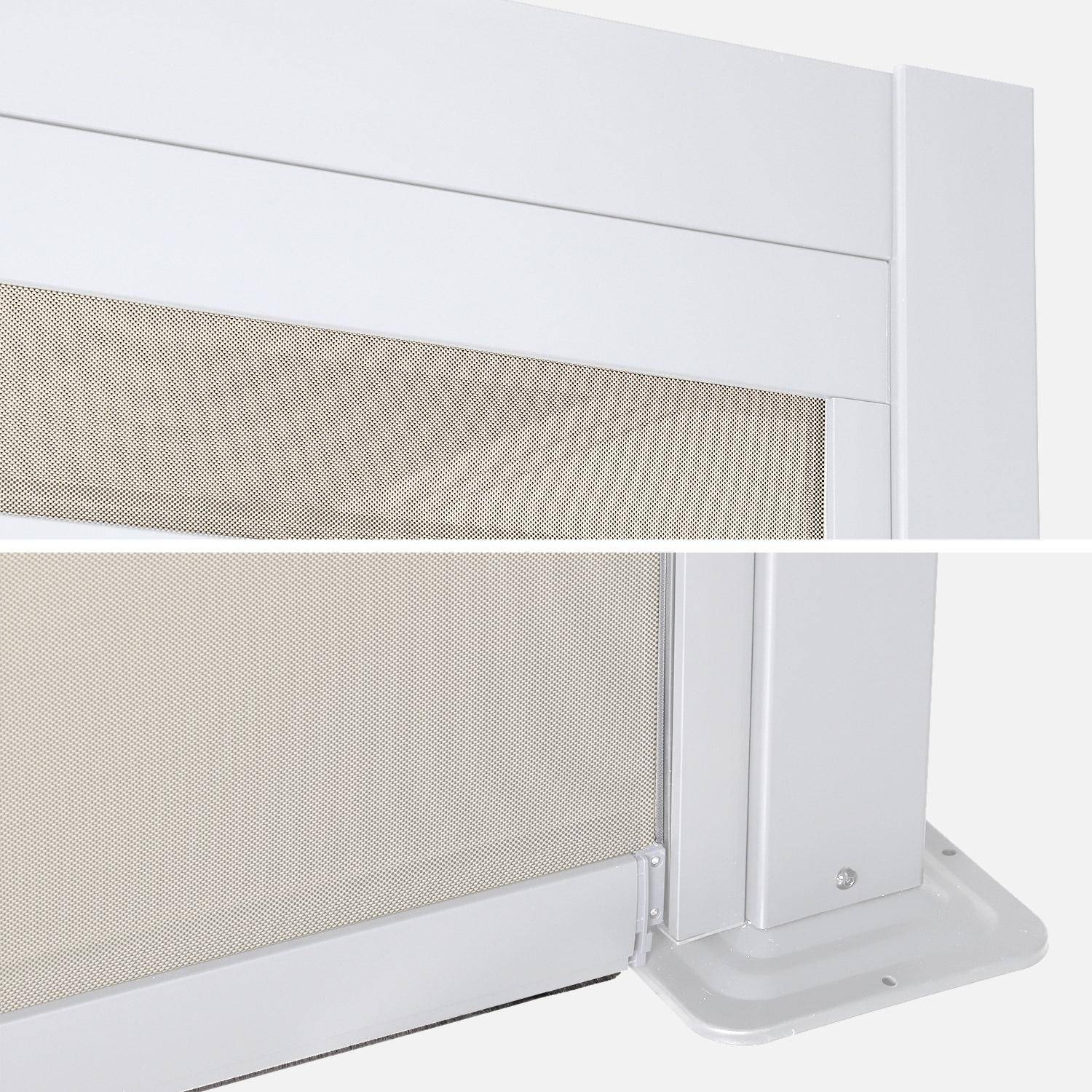 Store latéral 4m blanc pour pergola bioclimatique Palace,sweeek,Photo5