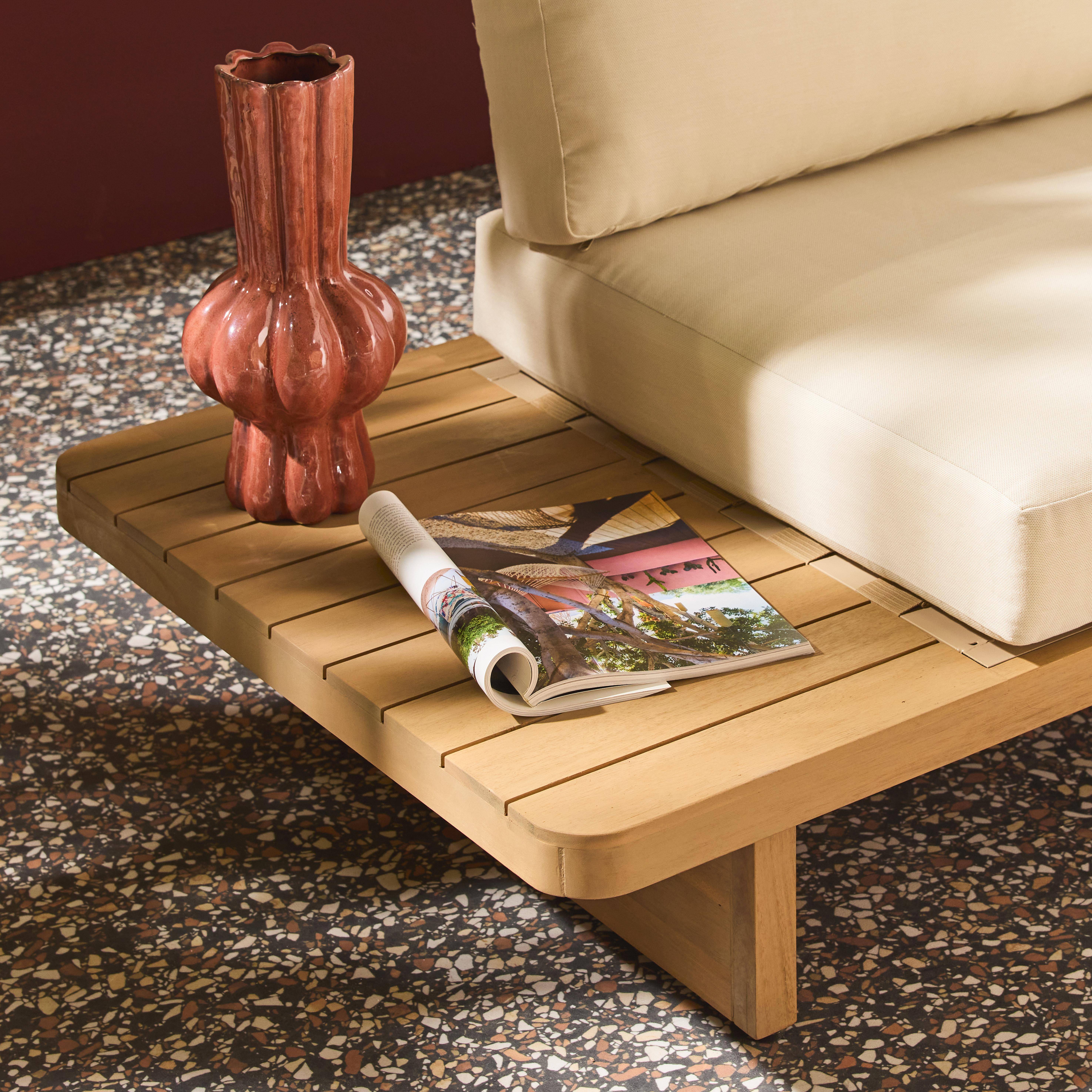 Dwuosobowa ławka ogrodowa z drewna akacjowego, naturalna - Zenzu,sweeek,Photo3