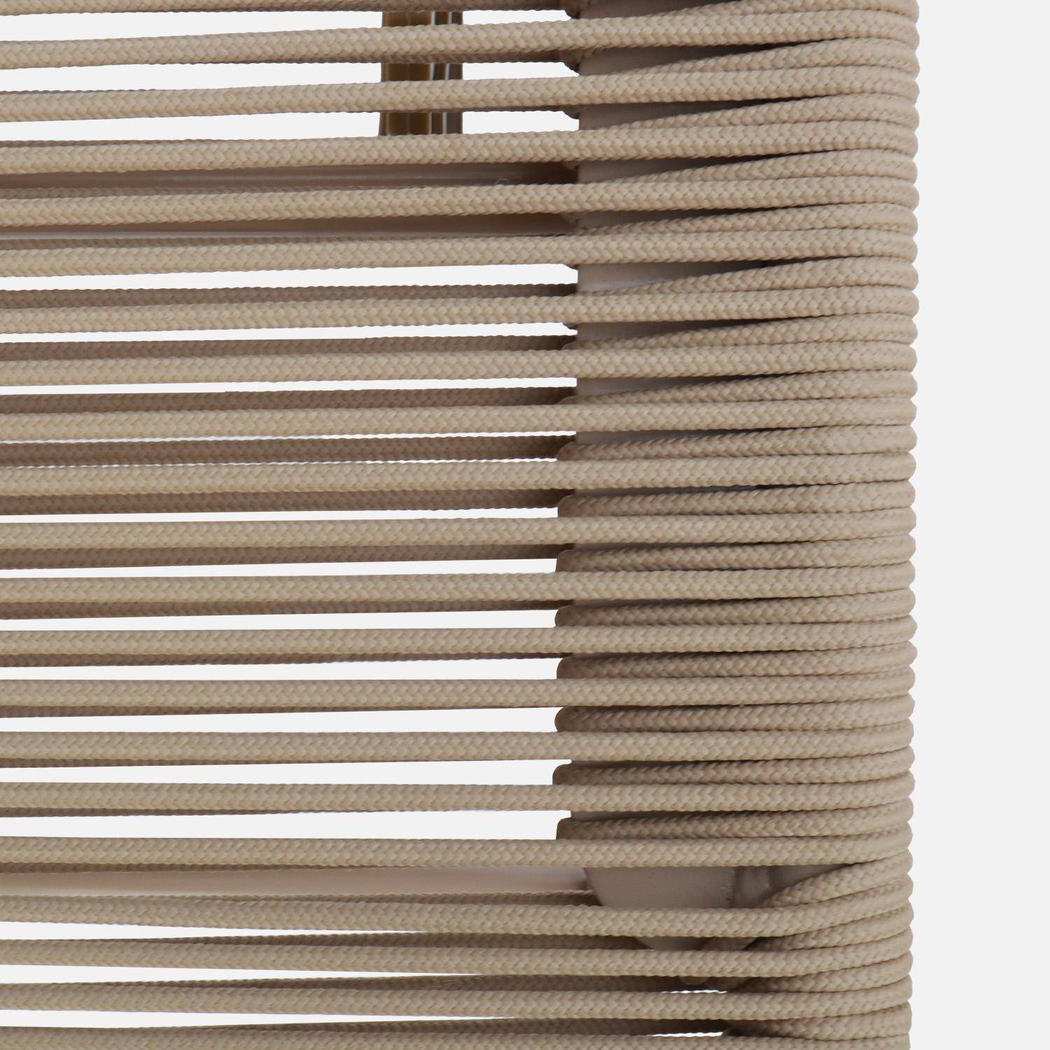 Lot de 2 bains de soleil acier et cordage multi positions beige - Orika Photo4