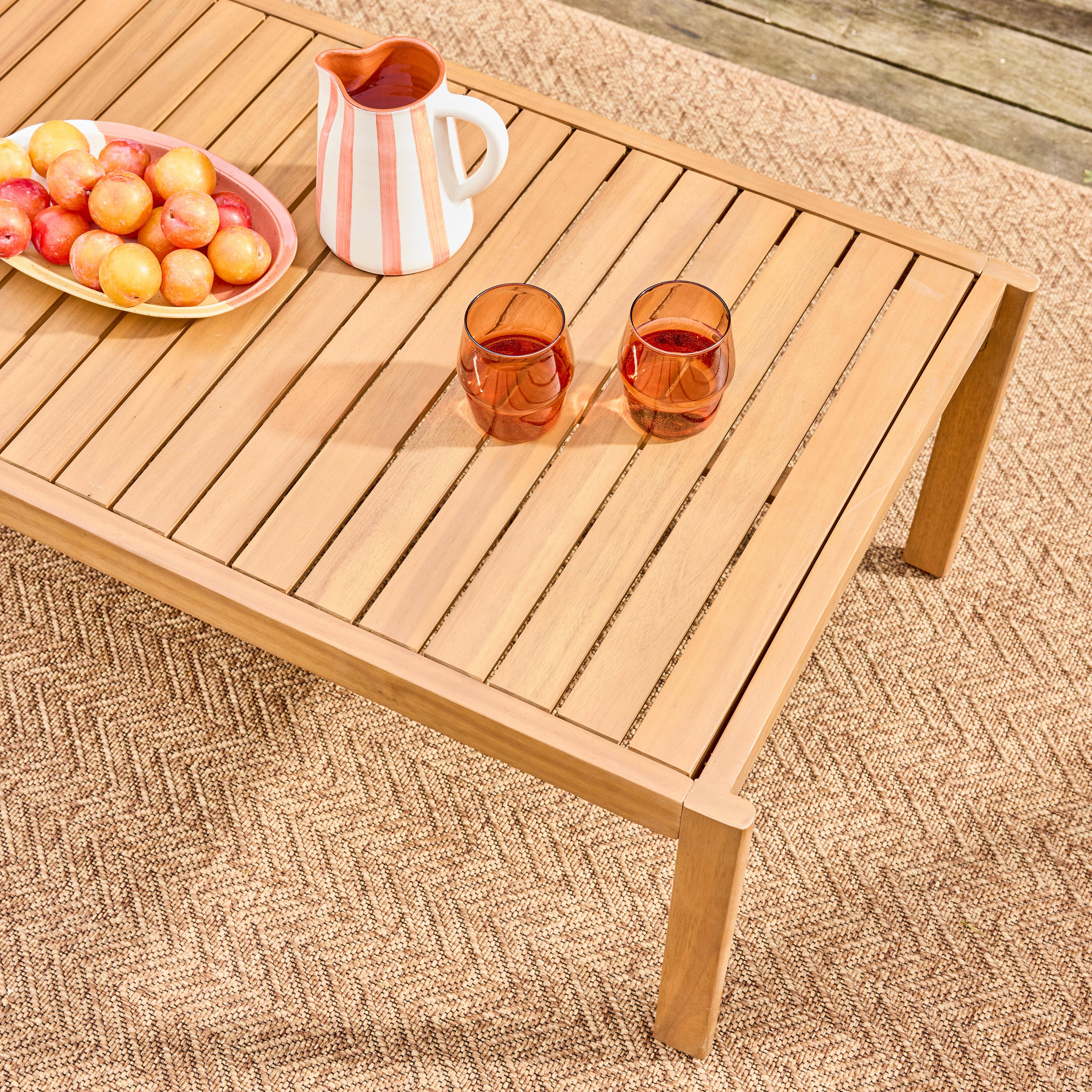 Salotto da giardino in acacia e corde, 5 posti Marrone - 100x55x38 cm,sweeek,Photo3