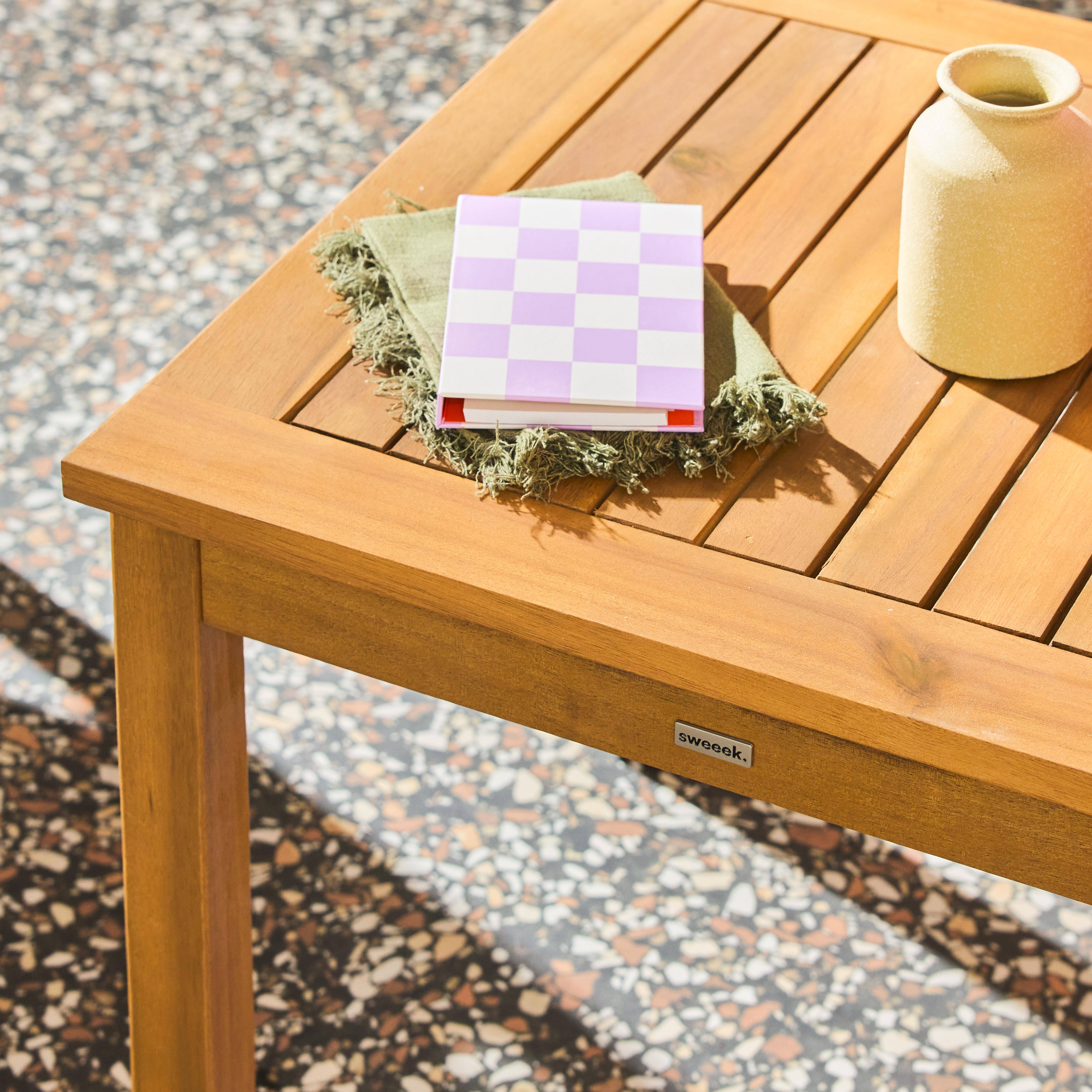 Gartenmöbel-Set aus Akazienholz für 2 Personen ecru - Sessel und Couchtisch - Ushuaïa Photo3