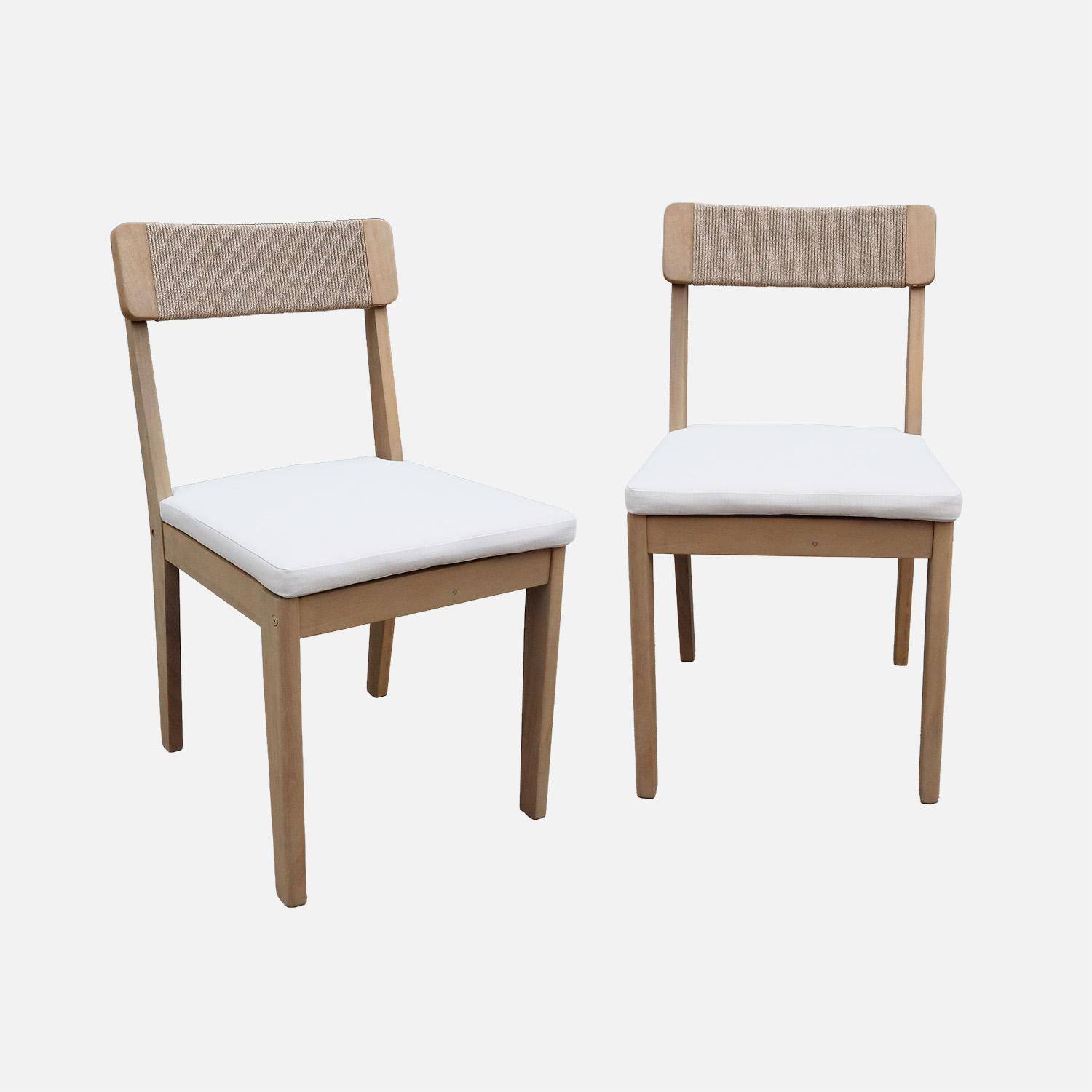 Lot de 2 chaises de jardin acacia et cordage naturel - Anaki,sweeek,Photo1