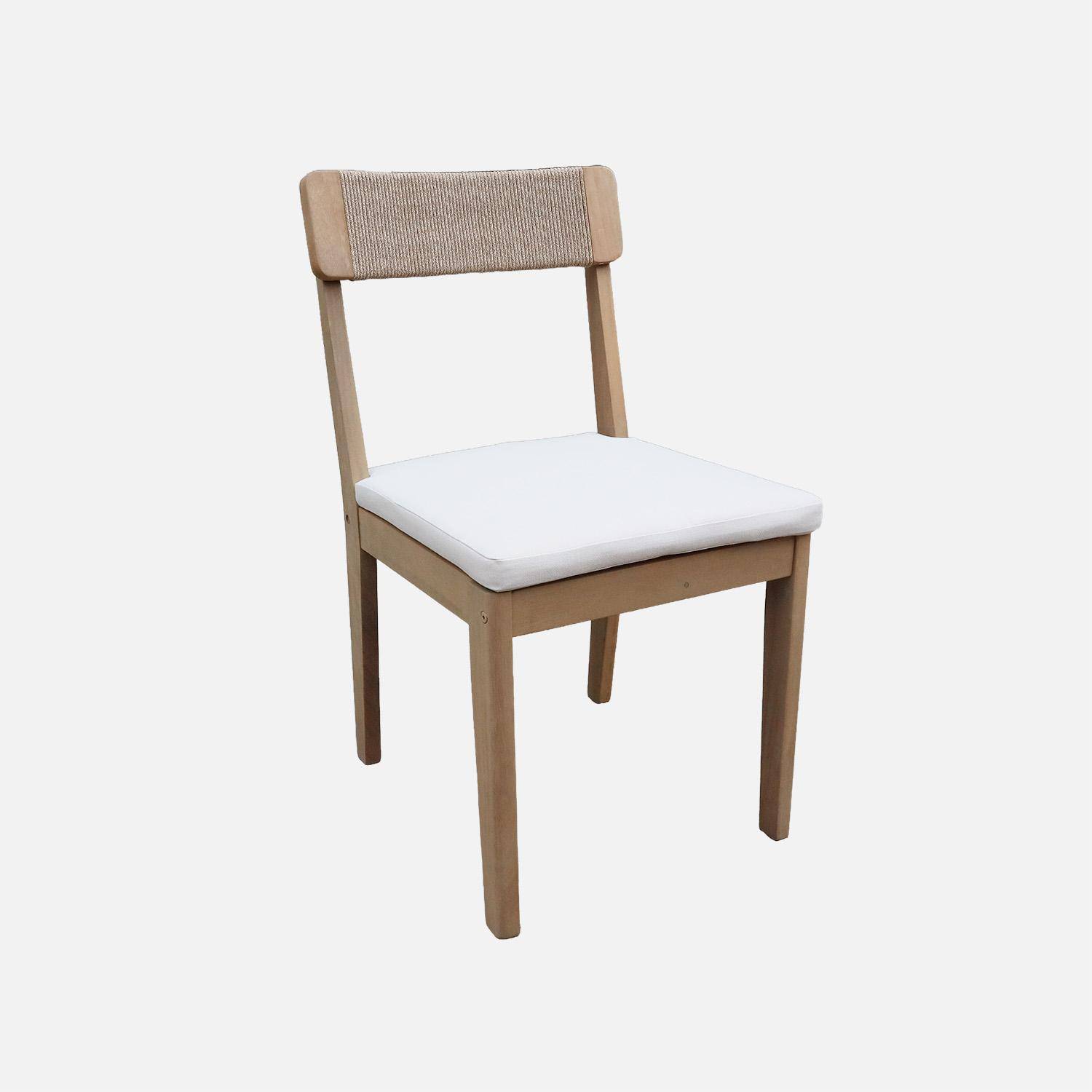 Lot de 4 chaises de jardin acacia et cordage naturel - Anaki,sweeek,Photo2