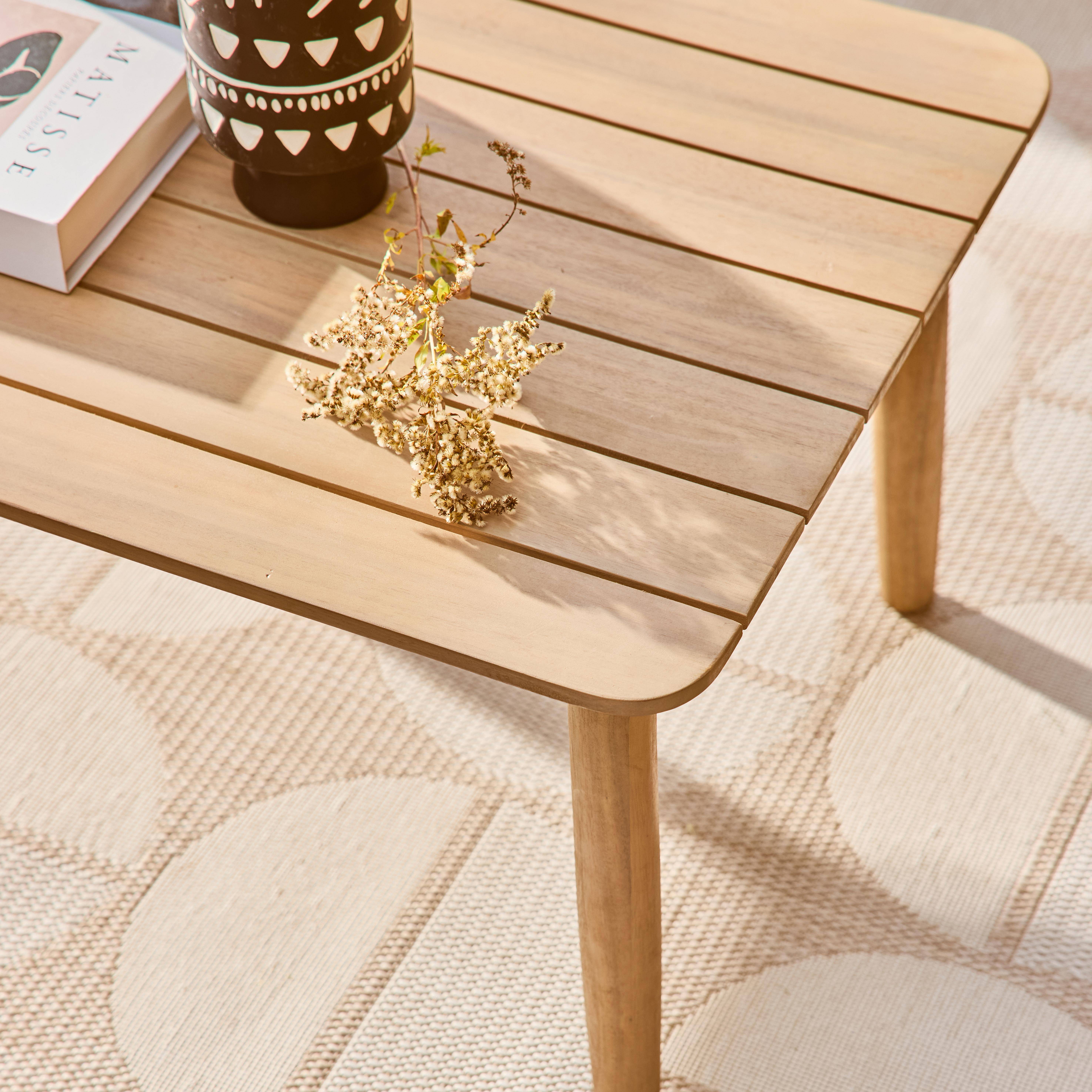 Salotto da giardino in legno di acacia e corde, 4 posti Marrone naturale - 122x81.7x66 cm Photo3