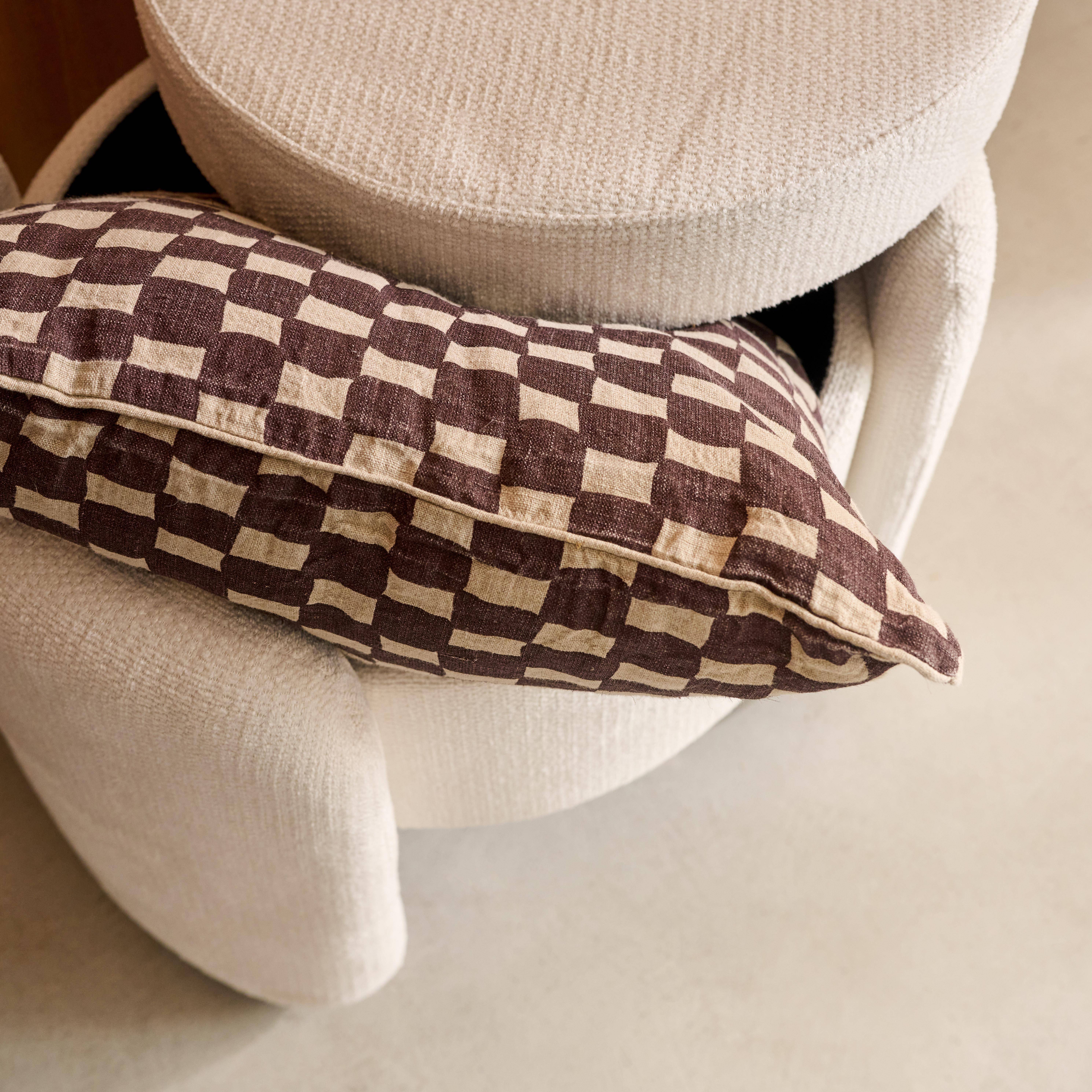 Sgabello contenitore contemporaneo in tessuto, Kalo, Bianco, 53x43x45 cm,sweeek,Photo6