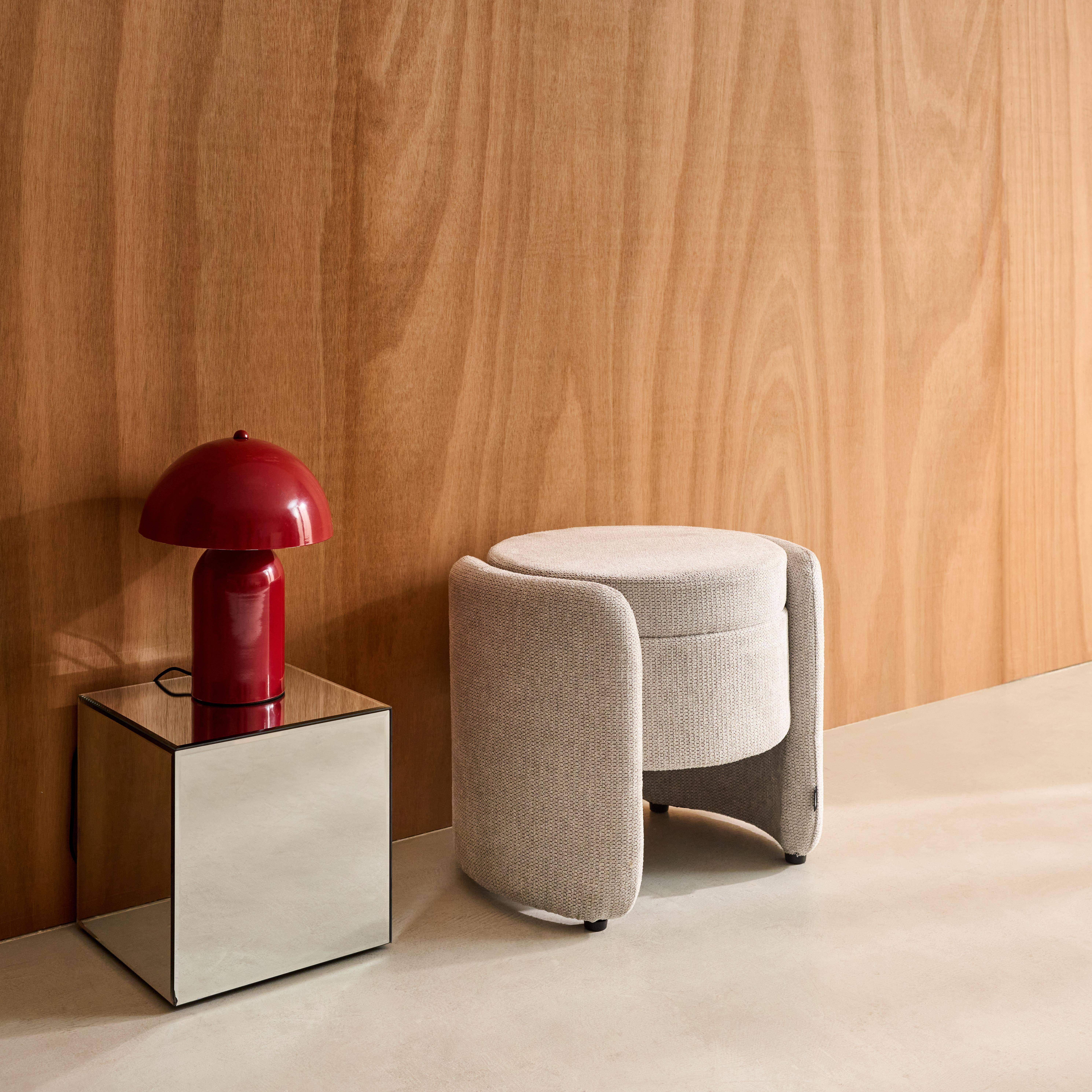 Sgabello contenitore contemporaneo in tessuto, Kalo, Grigio chiaro, 53x43x45 cm,sweeek,Photo2