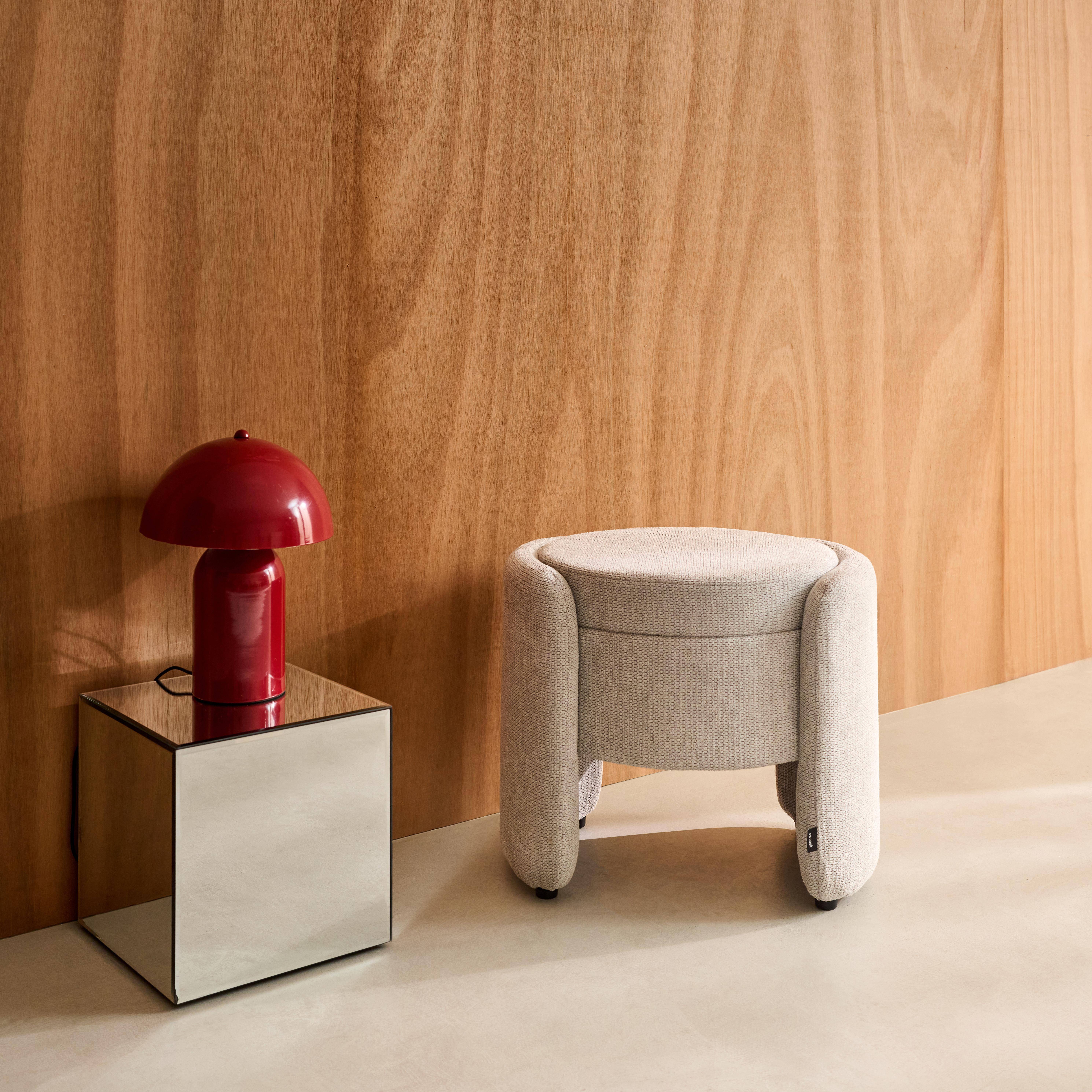 Sgabello contenitore contemporaneo in tessuto, Kalo, Grigio chiaro, 53x43x45 cm,sweeek,Photo1