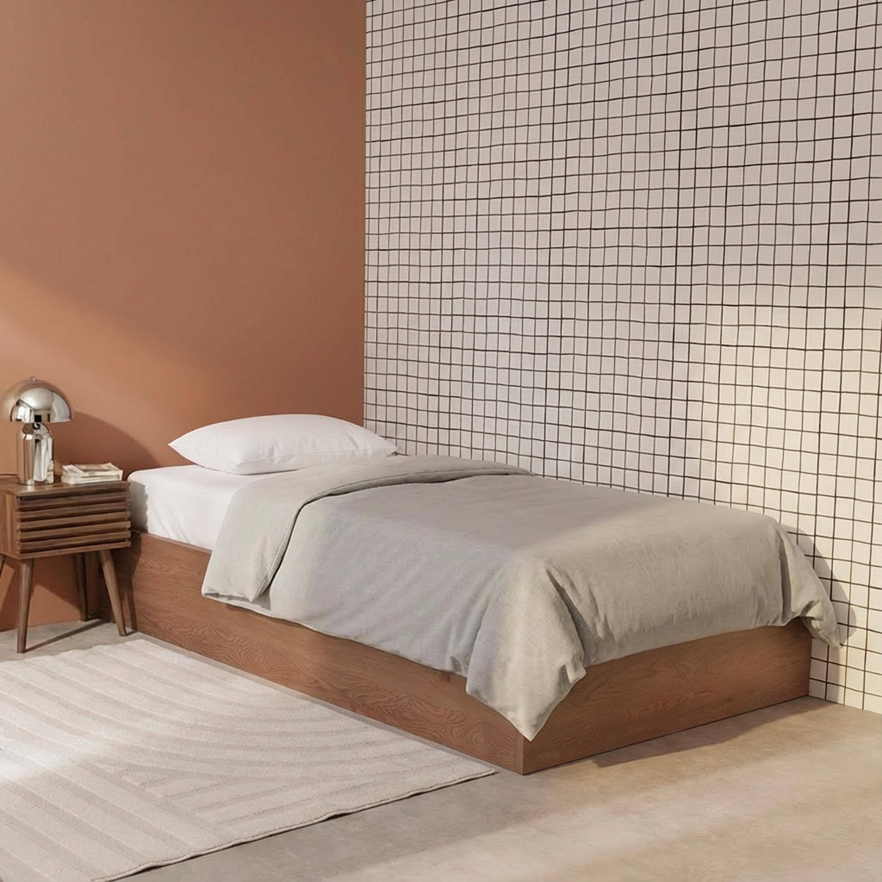 Elektrische decoratieve relaxbedbodem, 2 x 48 noppen - 2 x 70 x 190 cm - Beige - NALU van DREAMEA