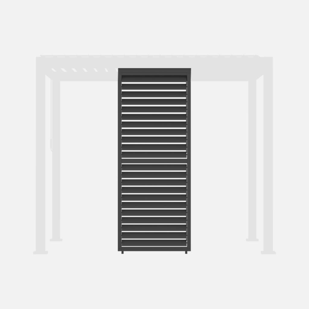 Persiana a lamelle orientabili 100cm per pergola bioclimatica Triomphe, Antracite