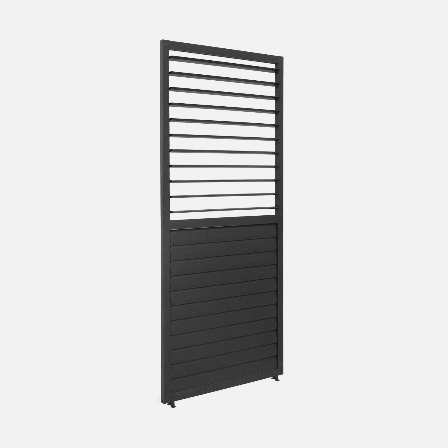 Lamellenjaloezie 100cm voor aluminium pergola 3x3m V2 4x3m 6x3m Triomphe antraciet L 93 x D 1,5 x H 236,5 cm Photo3