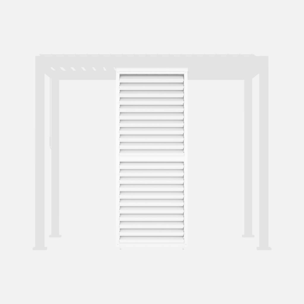 Persienne lames orientables 100cm pour pergola blanc