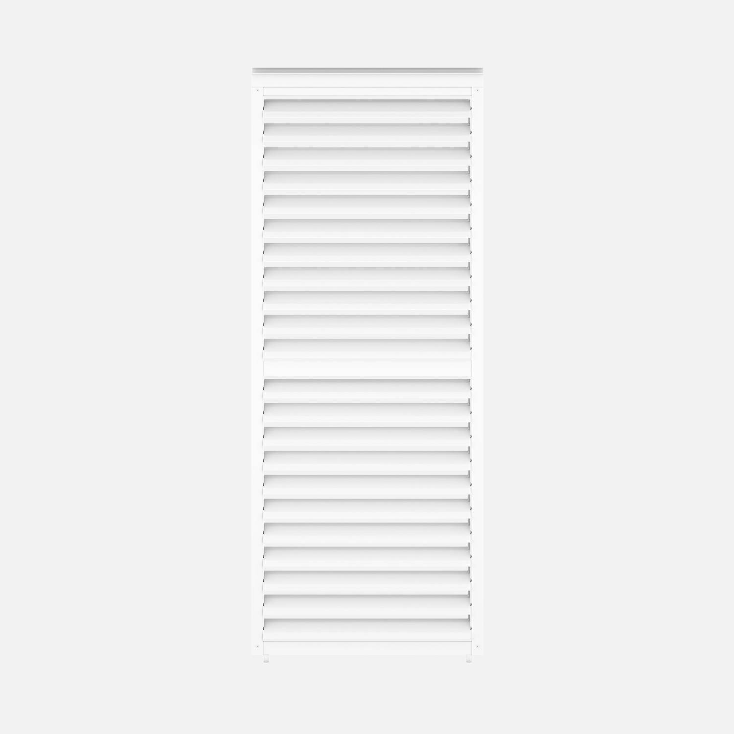 Aluminium verstelbare lamellenwand 100cm voor Triomphe pergola 3x3m V2 4x3m 6x3m wit Photo2
