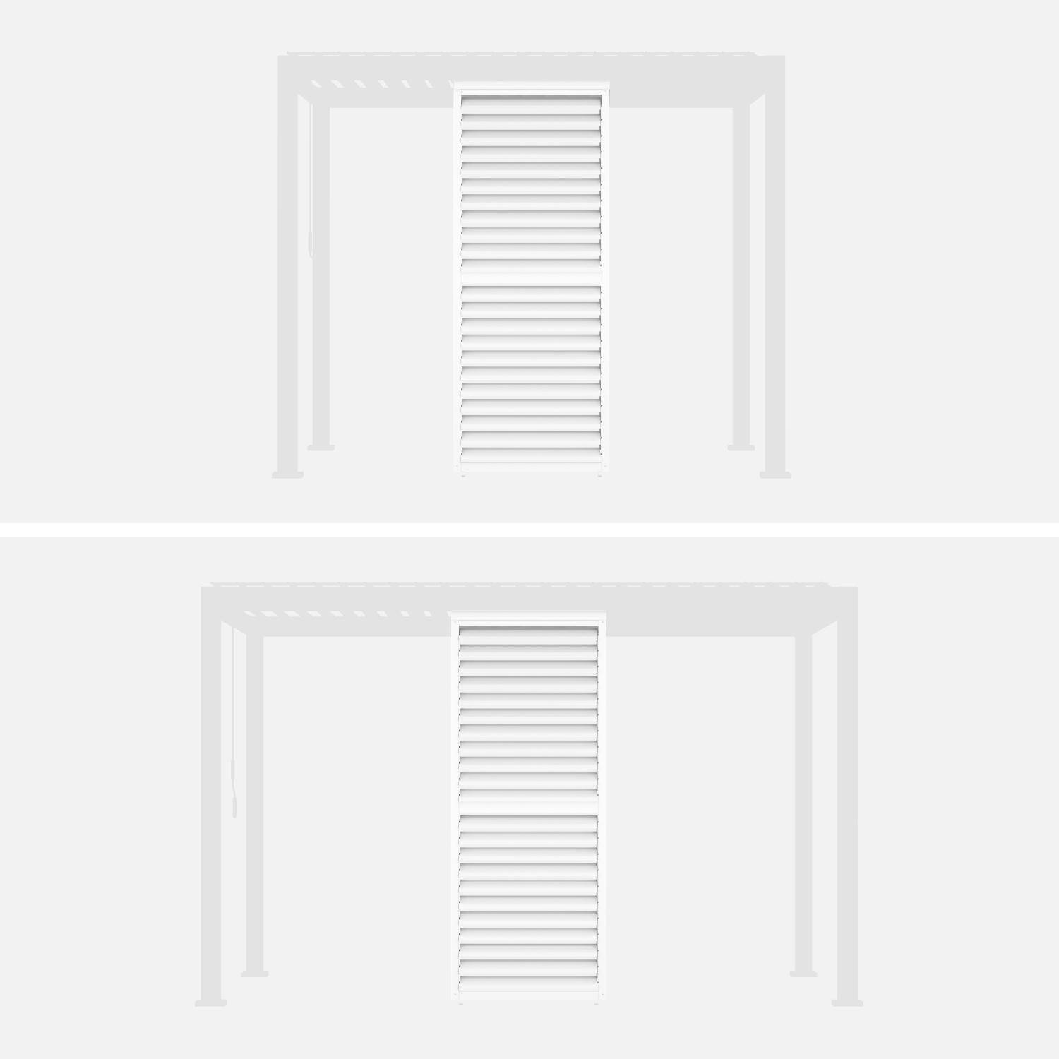 Persienne à lames orientables 100cm pour pergola aluminium blanc Photo3