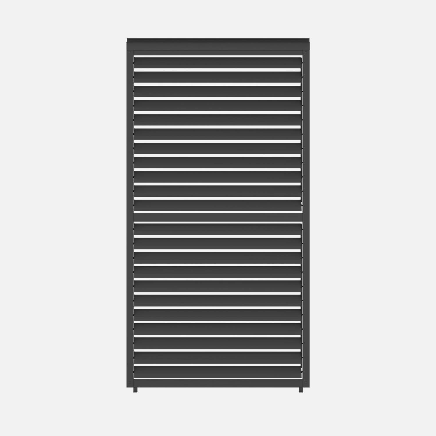 Persiana con lamas orientables de 130cm para pérgola bioclimática 3x4m Triomphe Antracita - 123.5x11x238.65 cm,sweeek,Photo8