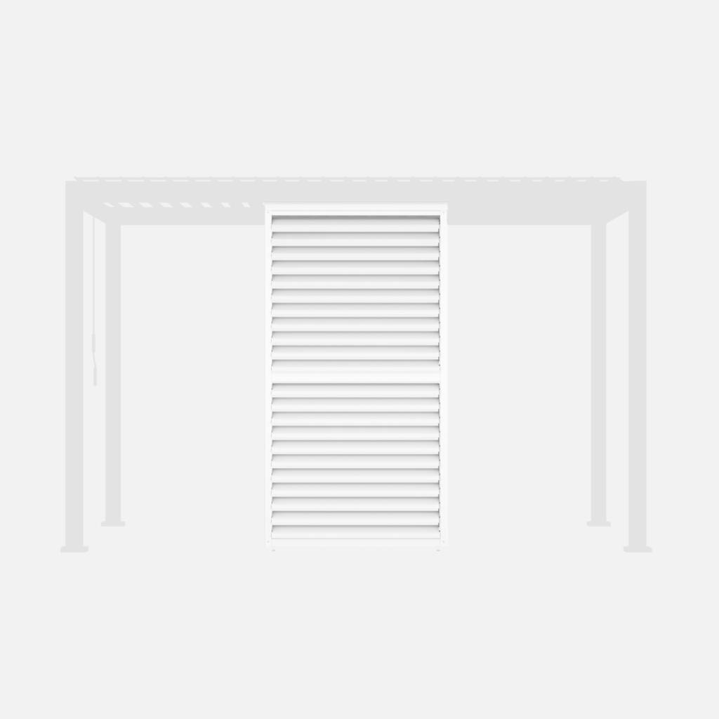 Persiana a lamelle orientabili 130cm per pergola Triomphe, Bianco