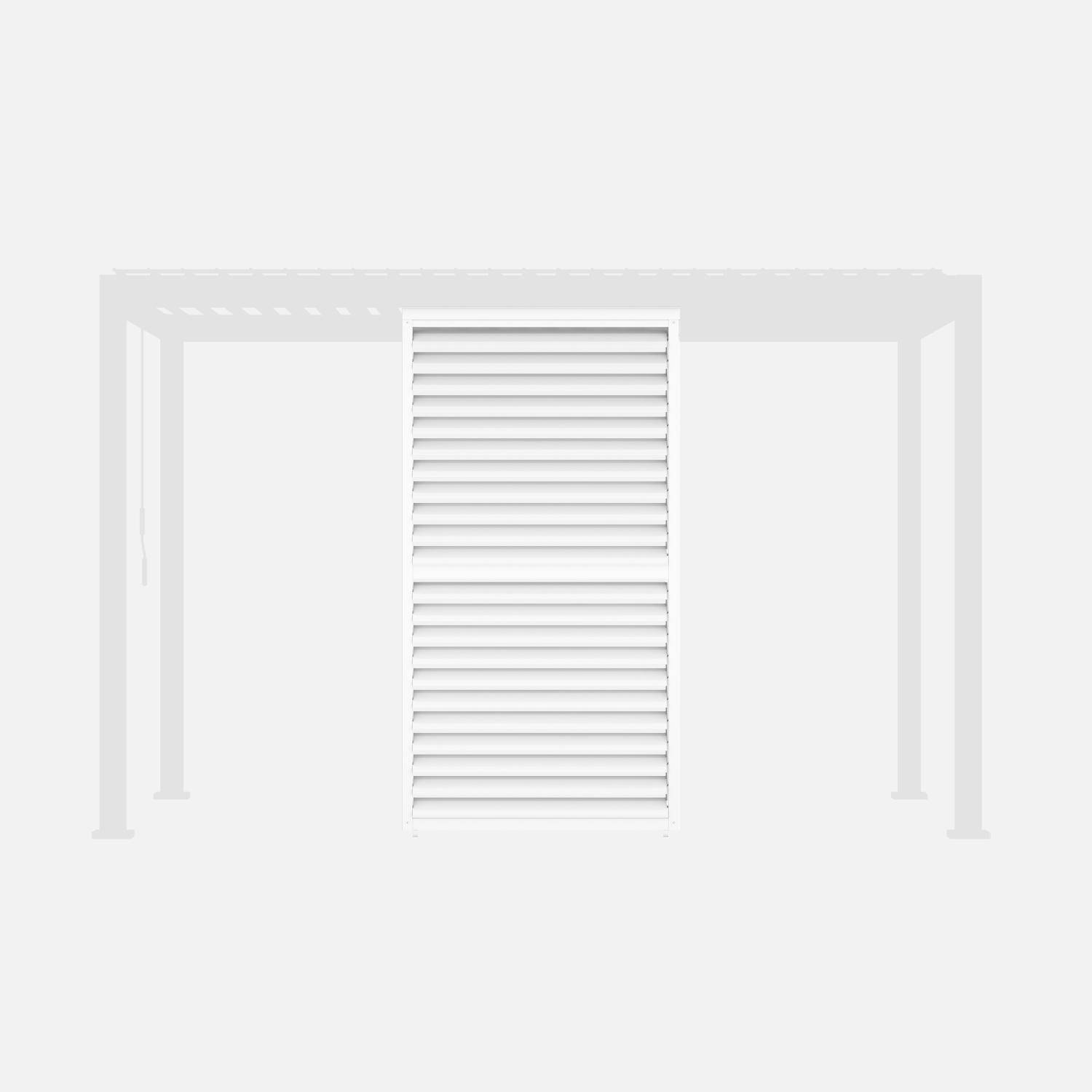 Persiana con lamas orientables de 130cm para pérgola bioclimática 3x4m Triomphe Blanco - 123.5x11x238.65 cm Photo1