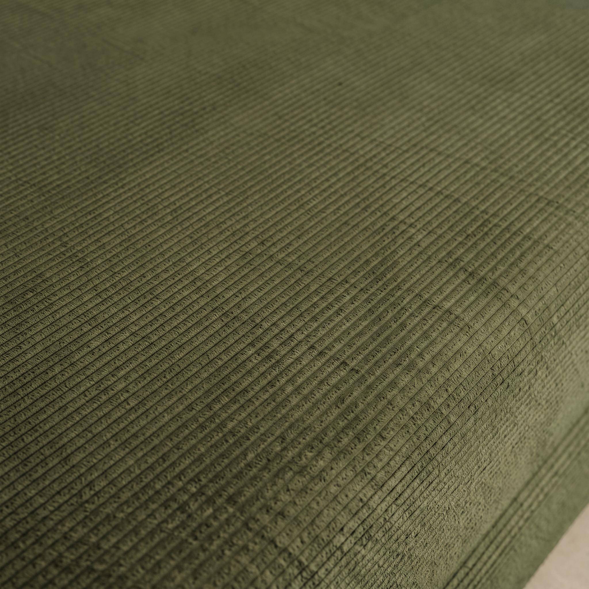 Vintage slaapbank driezits in corduroy met chromen frame kaki 200x100x72cm - Seventies,sweeek,Photo3