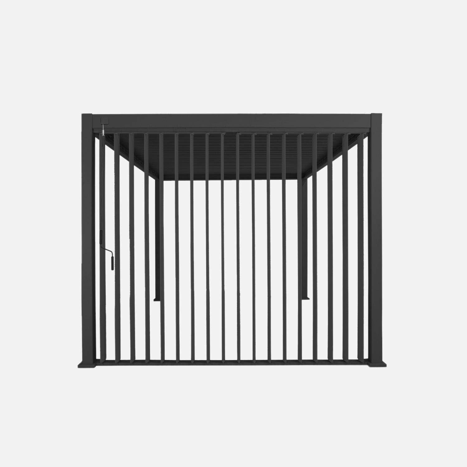 Verticaal paneel met verstelbare lamellen 3m aluminium voor pergola 3x3m V2 4x3m 6x3m Triomphe antraciet,sweeek,Photo2