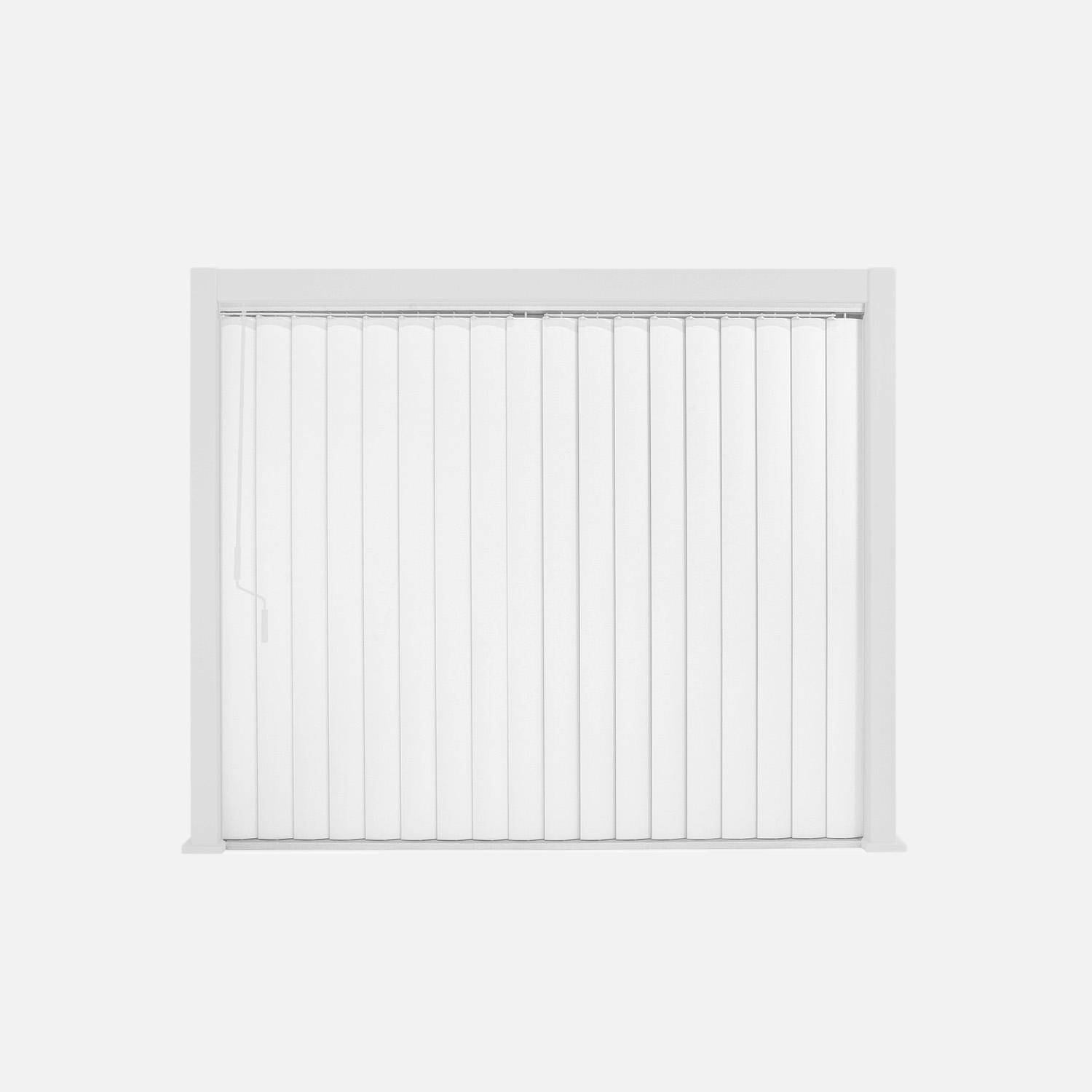 Panneau vertical à lames orientables 3m pour pergola aluminium blanc,sweeek,Photo1