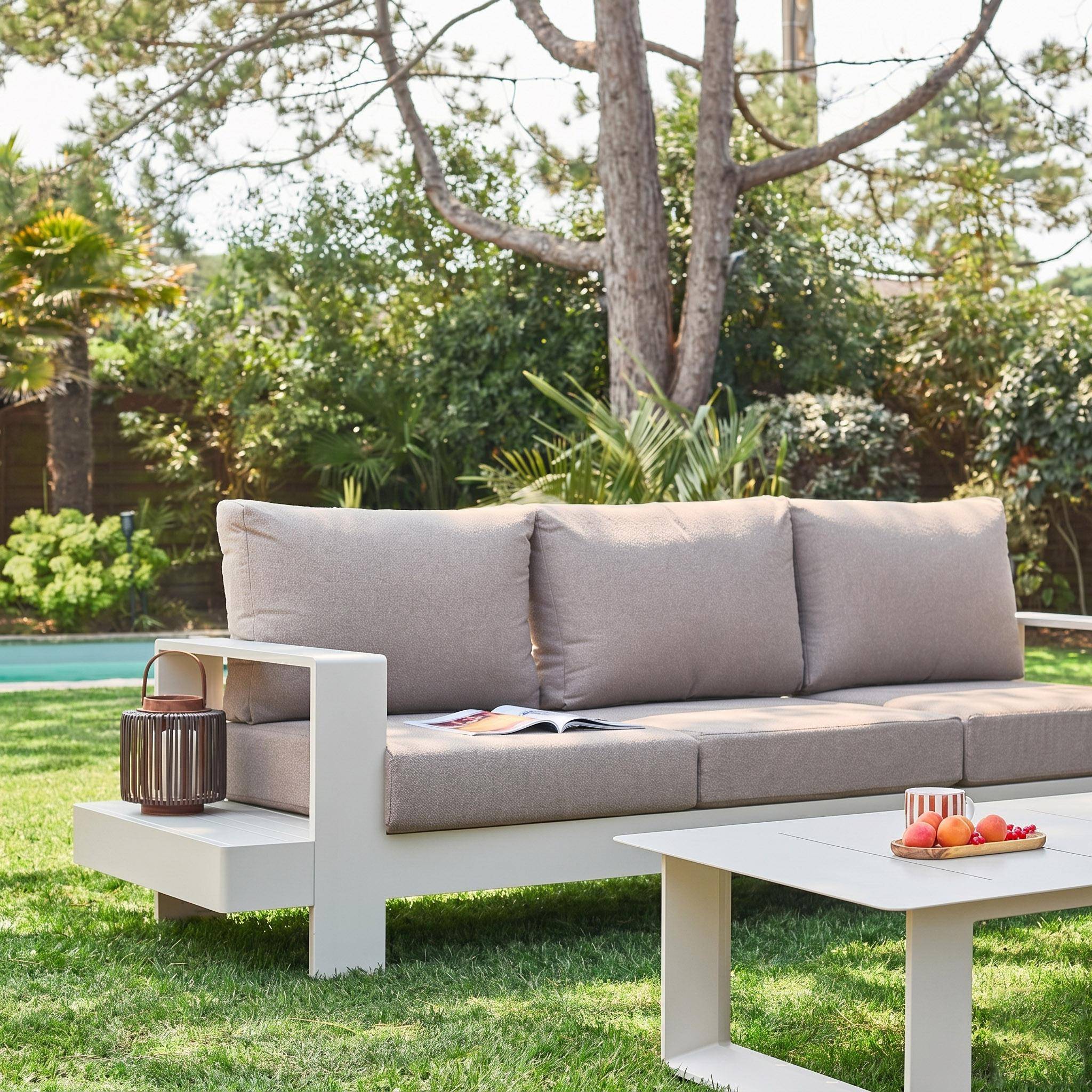 Conjunto de jardín de aluminio, 5 plazas Beige - 122x81.7x66 cm Photo3